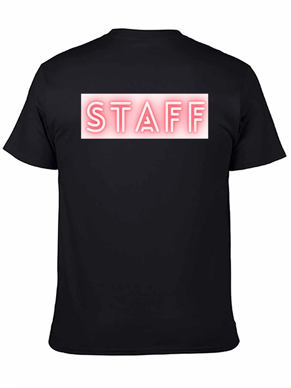 Staff Neon Sign Black T-Shirt
