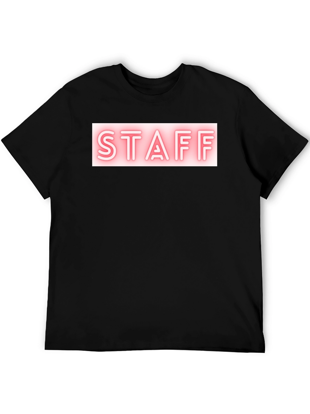 Staff Neon Sign Black T-Shirt