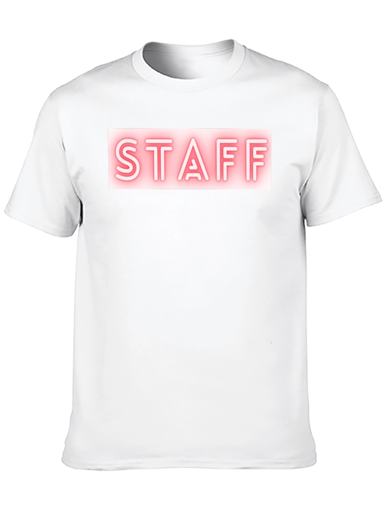 Staff Neon Sign Black T-Shirt