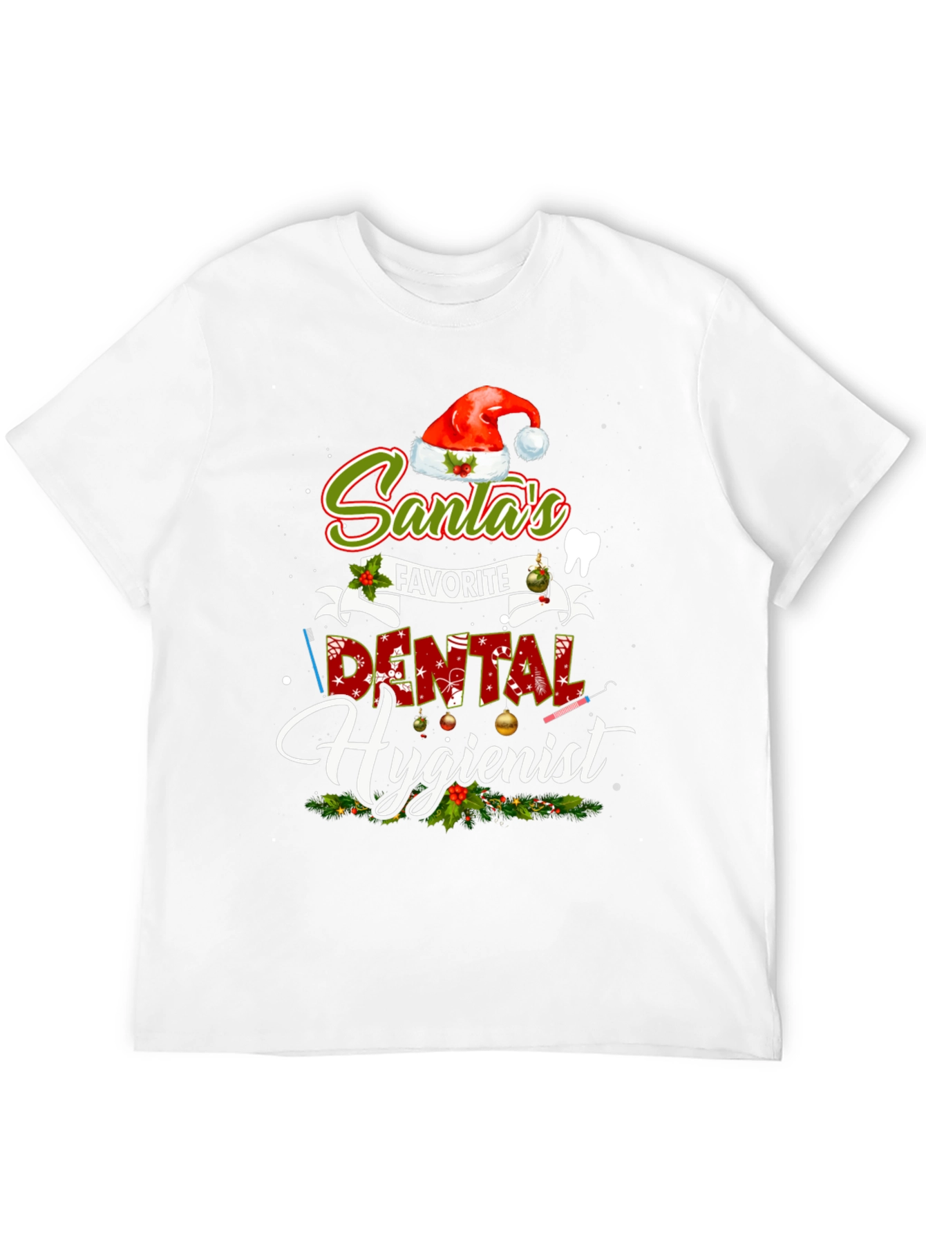 Santas Favorite Dental Hygienist Christmas T-Shirt