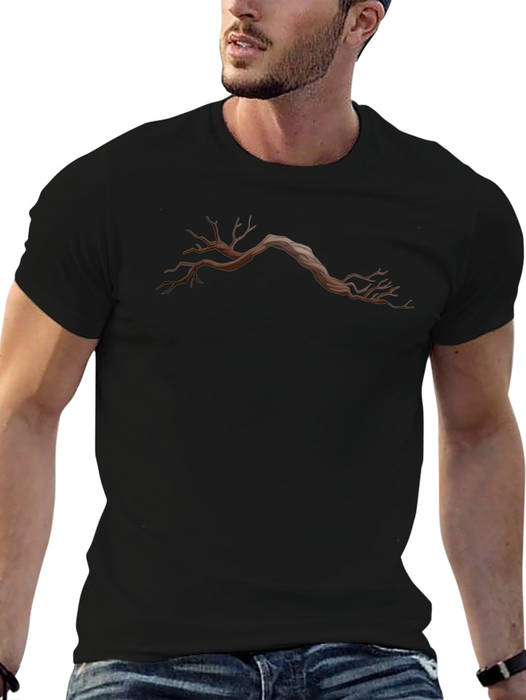 Dead Tree Graphic Black T-Shirt