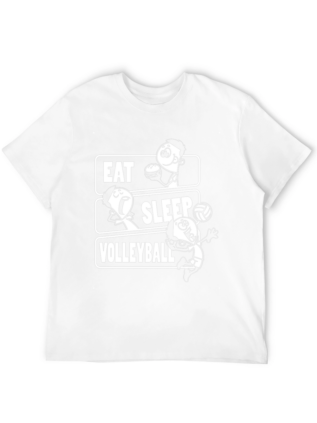 Eat Sleep Volleyball Black Graphic Tee