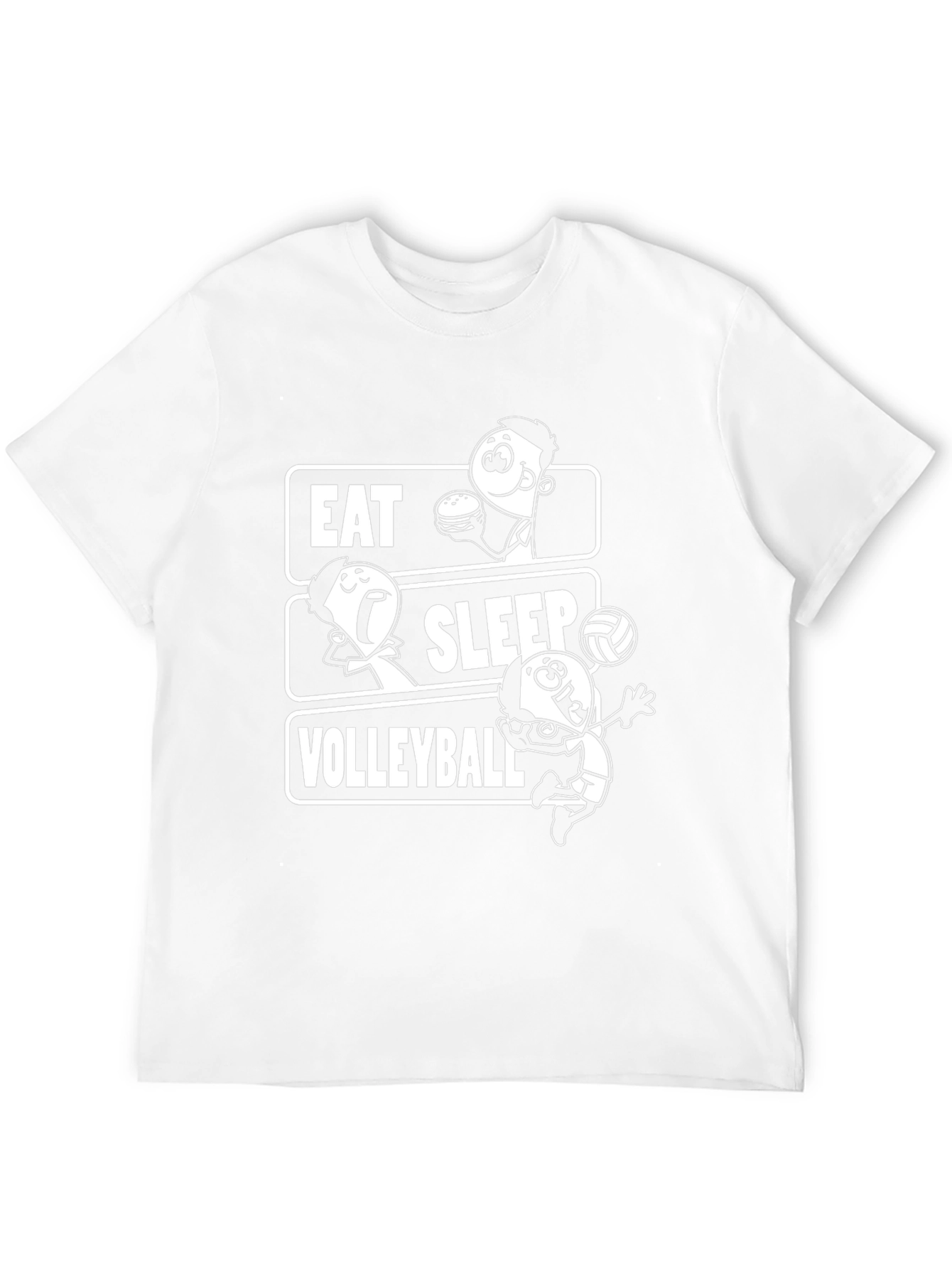 Eat Sleep Volleyball Black Graphic Tee