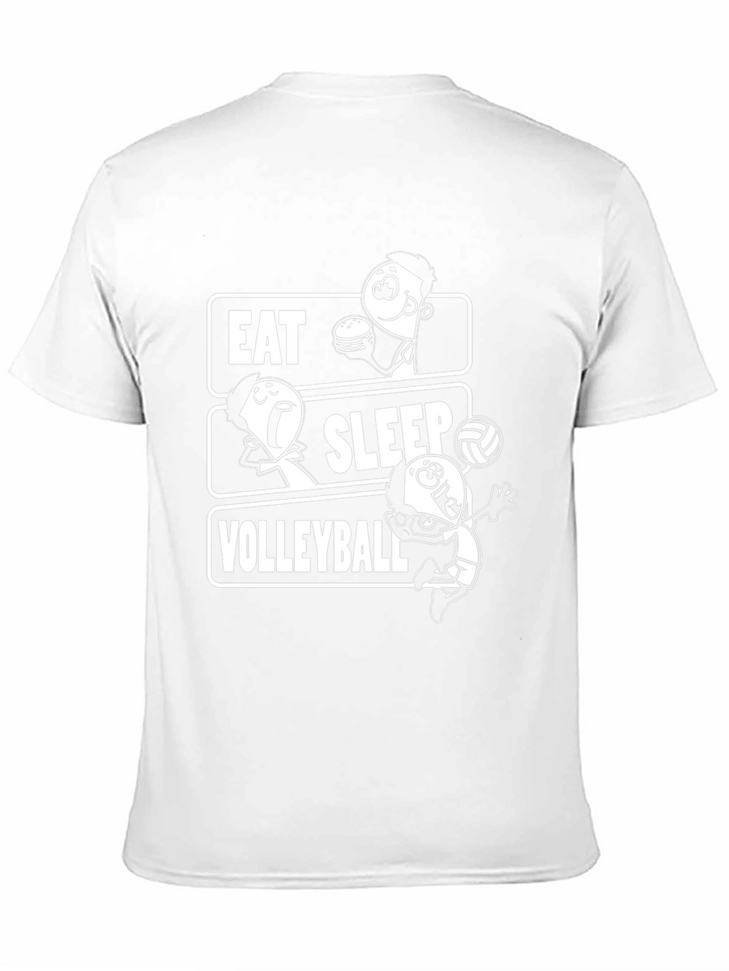 Eat Sleep Volleyball Black Graphic Tee