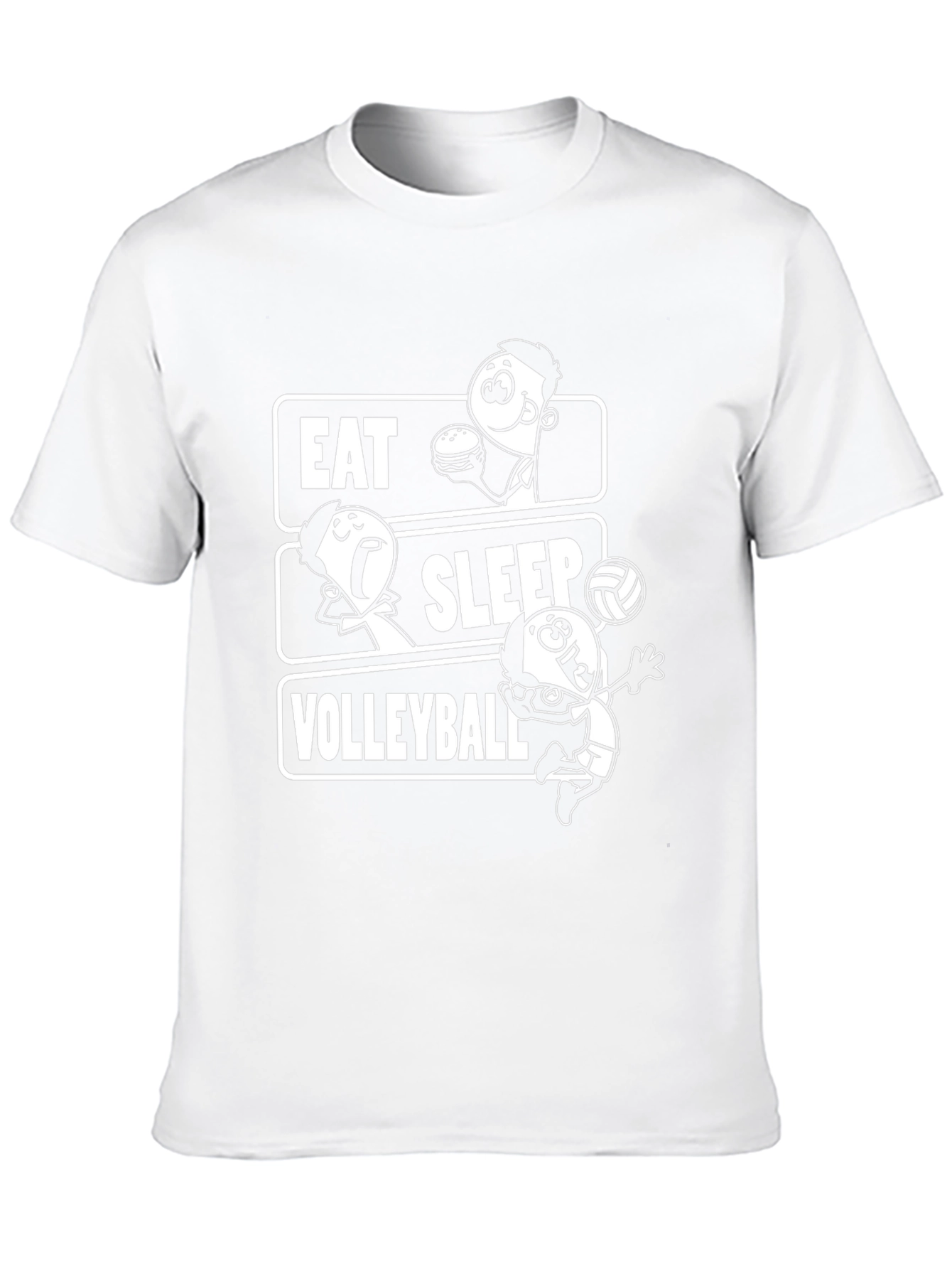 Eat Sleep Volleyball Black Graphic Tee