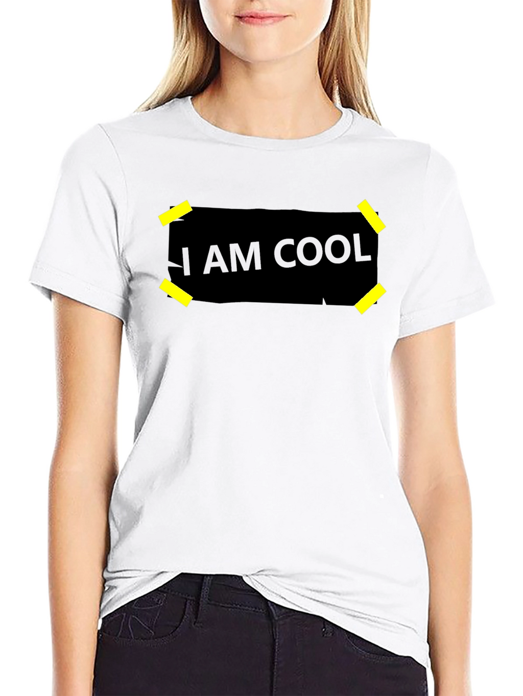 I Am Cool Graphic Black T-Shirt