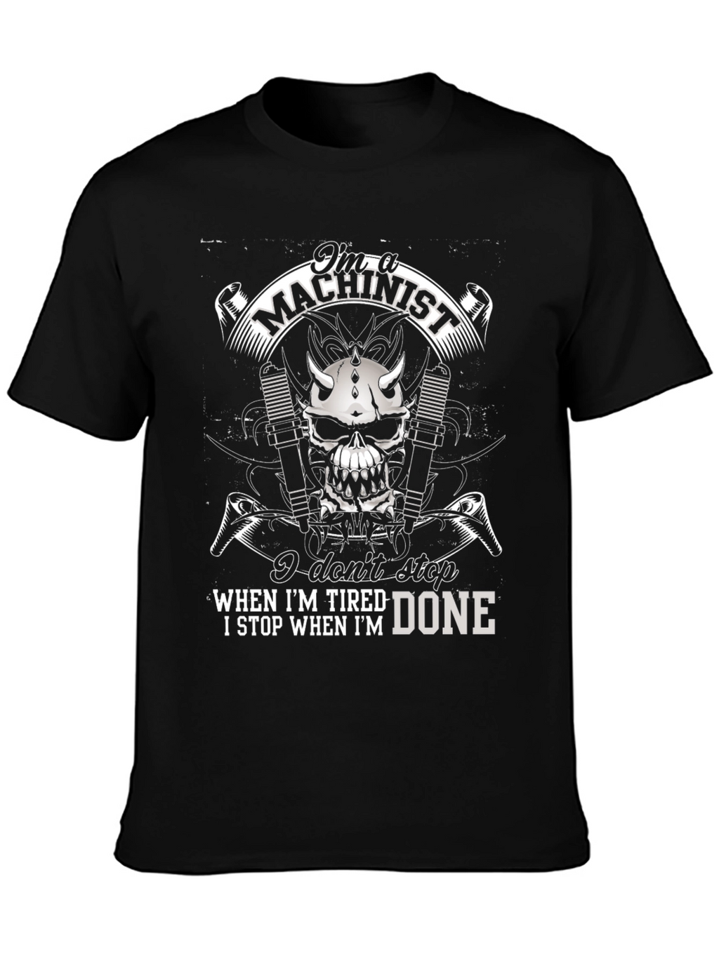 Machinist Skull Graphic T-Shirt
