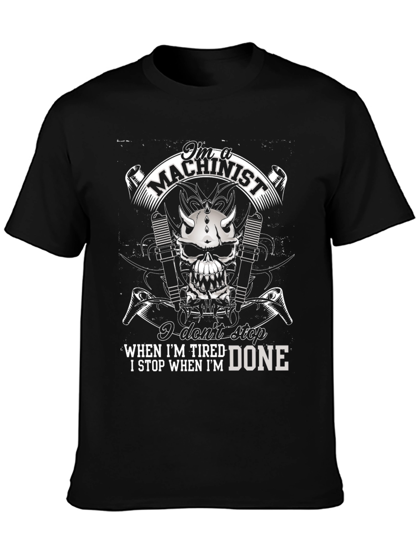 Machinist Skull Graphic T-Shirt