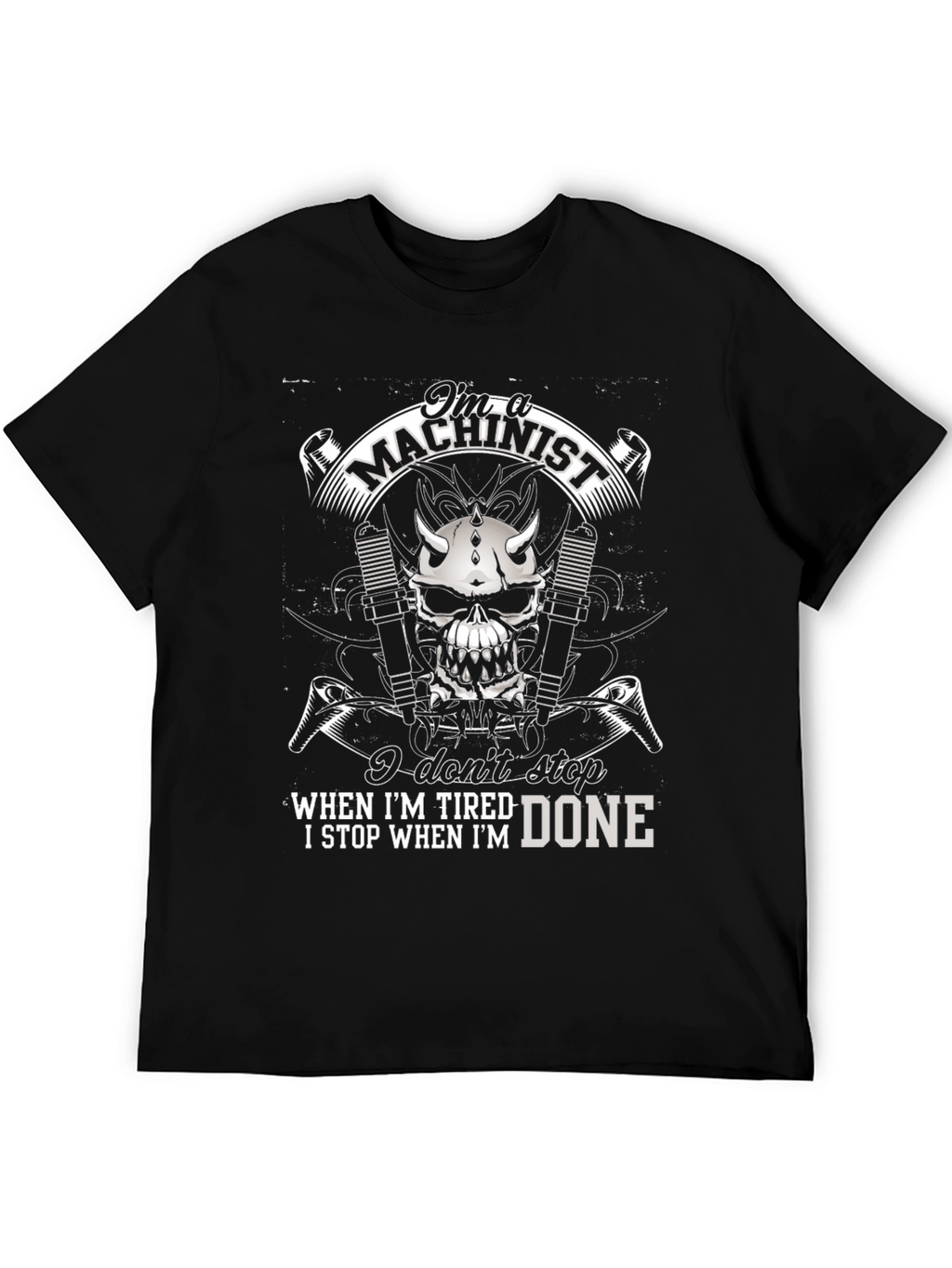Machinist Skull Graphic T-Shirt