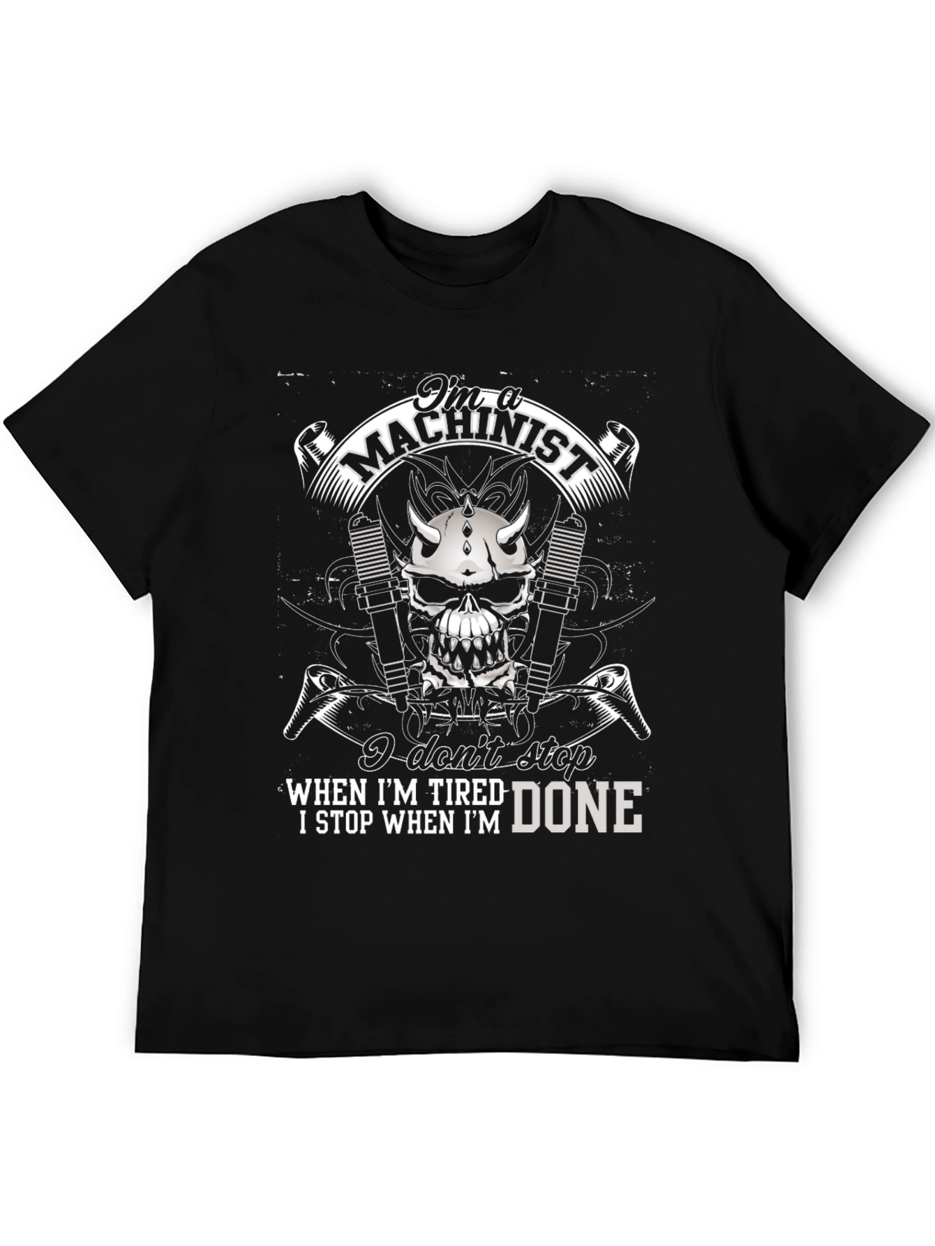 Machinist Skull Graphic T-Shirt