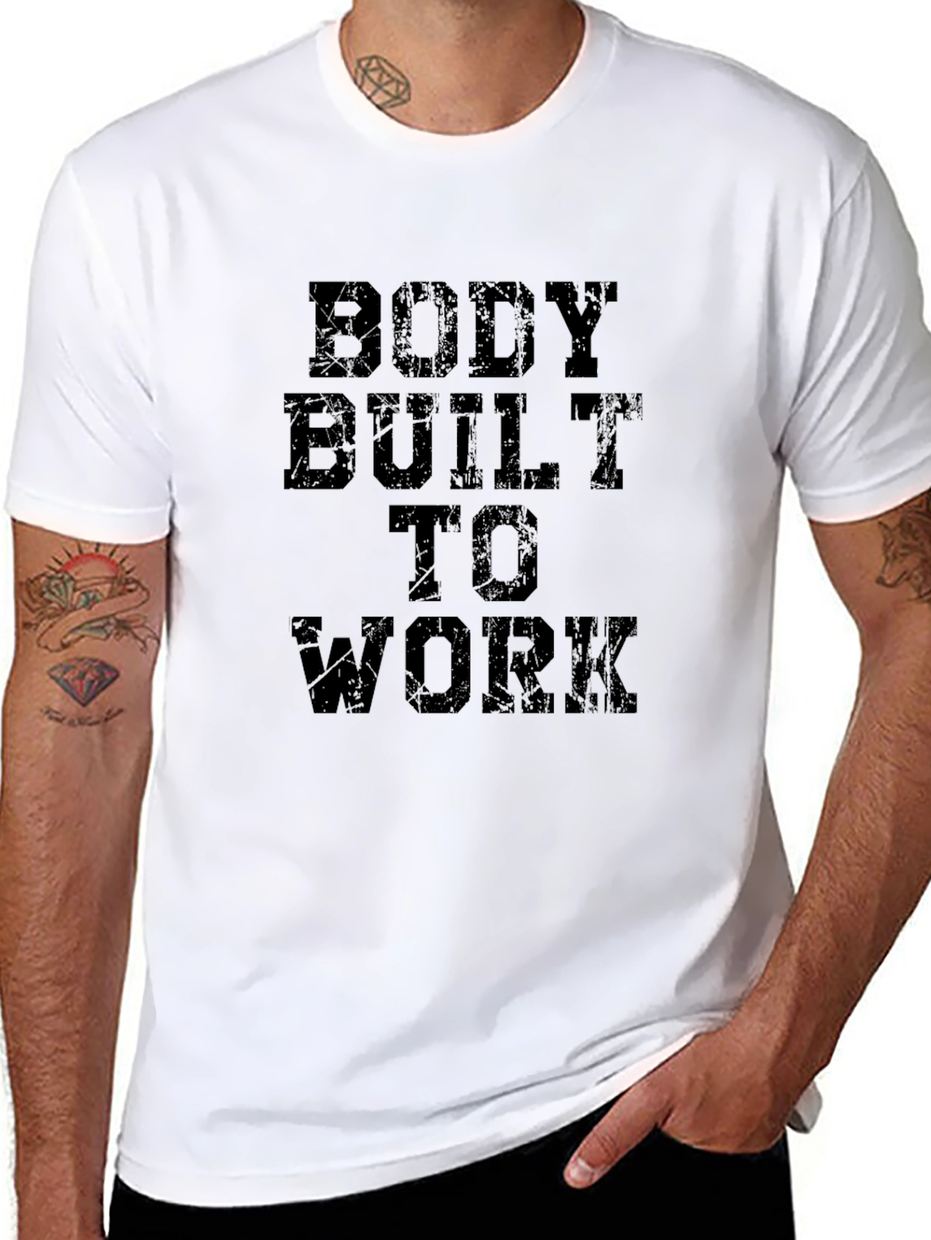 Body Built to Work Graphic T-Shirt - Black
