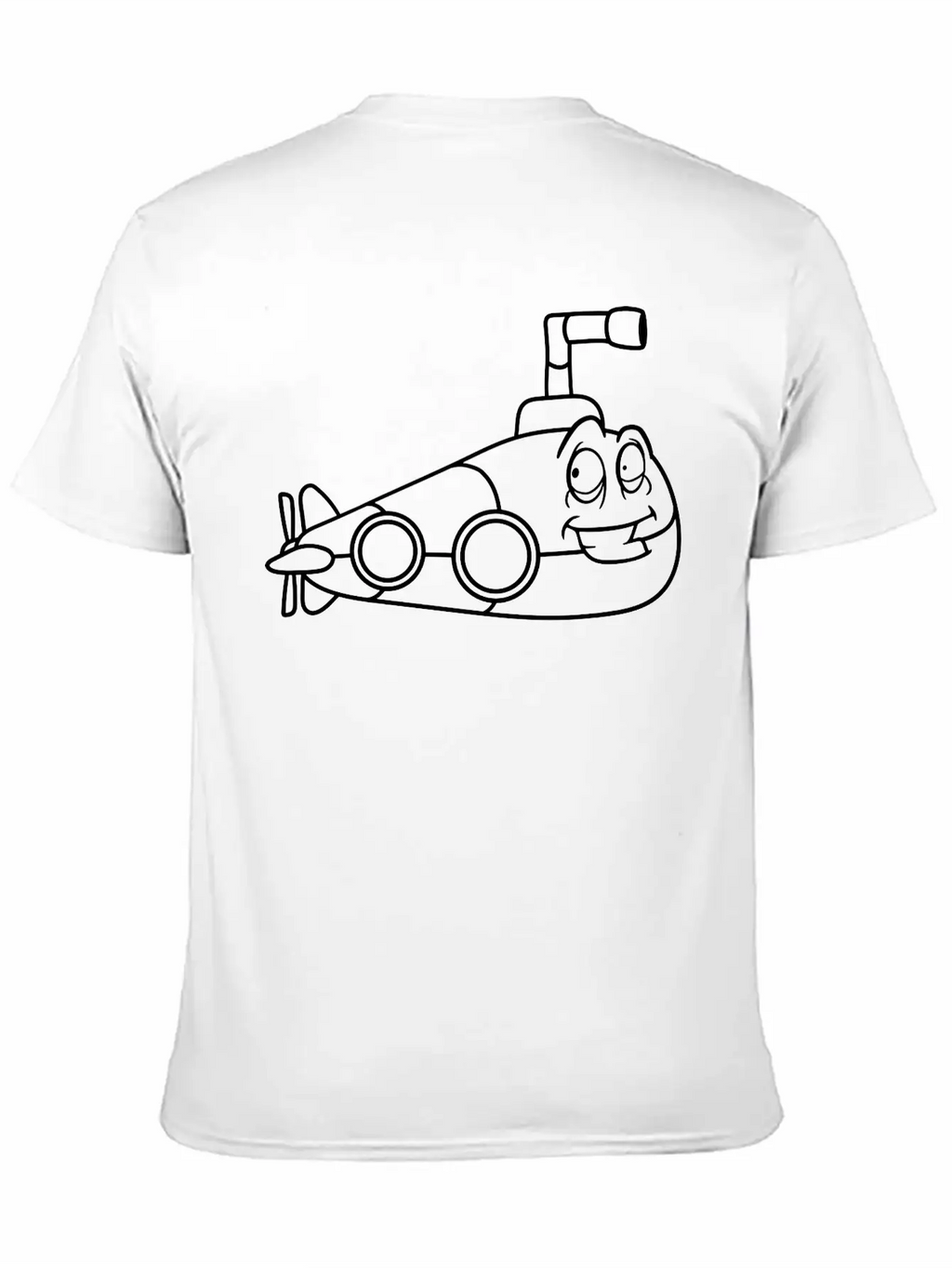 Face Alive Design Cool Submarine Swim Diving Under Essential Cotton Tee For Daily Outfits – Unisex Style