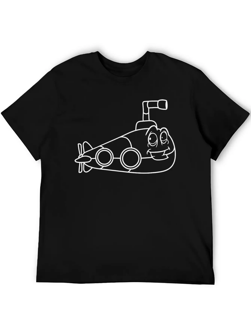 Face Alive Design Cool Submarine Swim Diving Under Essential Cotton Tee For Daily Outfits – Unisex Style