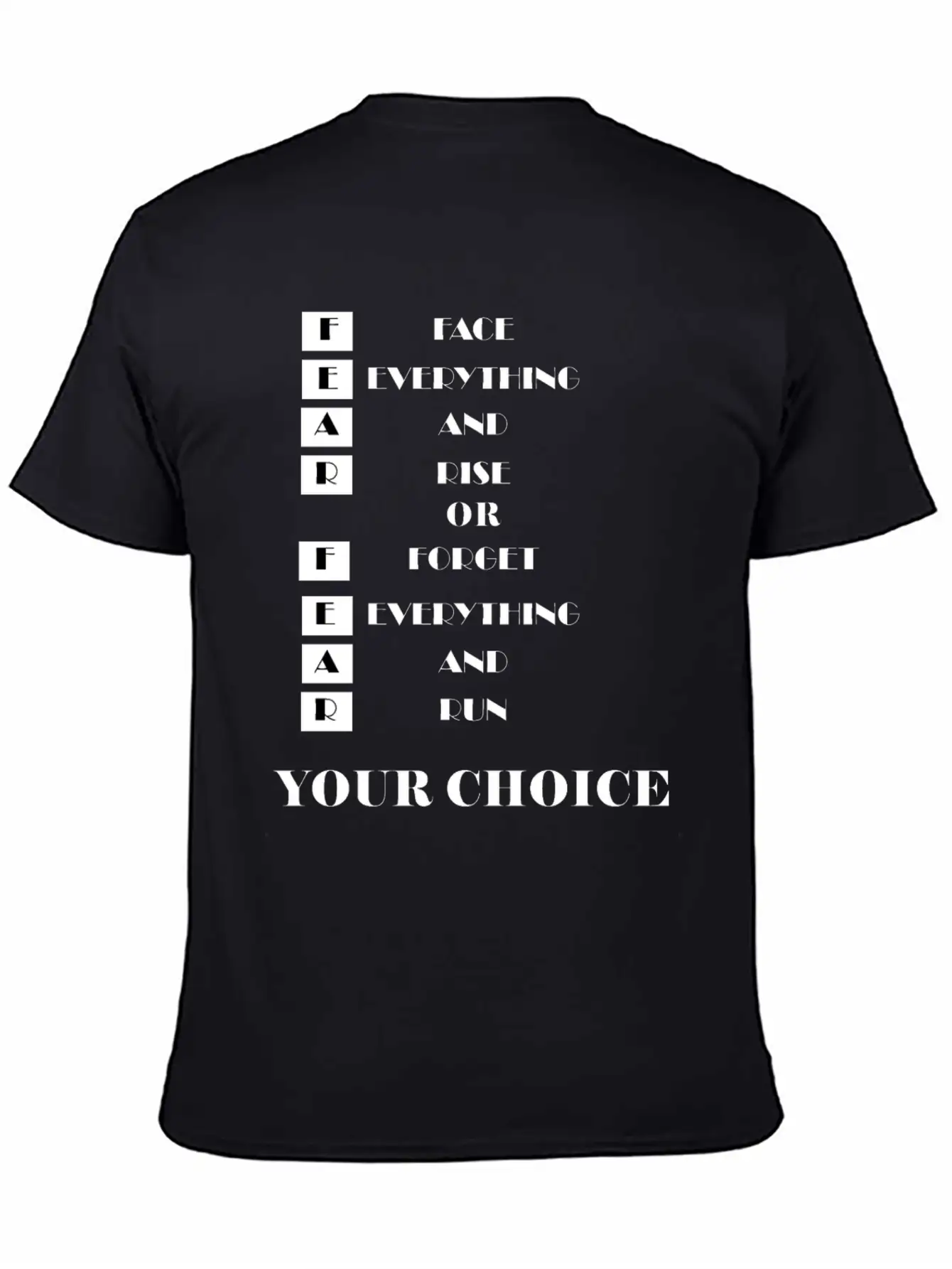 Face Everything And Rise Gift FEAR Stylish Everyday T-Shirt – Unisex Basic Cotton Tee