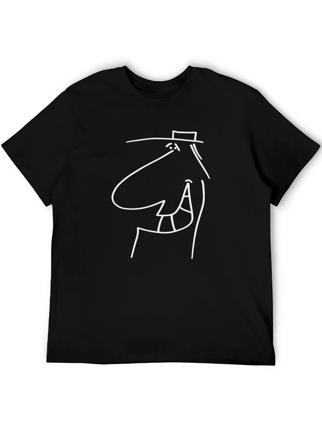 Face Thomas 051 - Pure Matter Of The Head – Black Unisex Short Sleeve Soft Cotton T-Shirt – Casual Everyday Wear