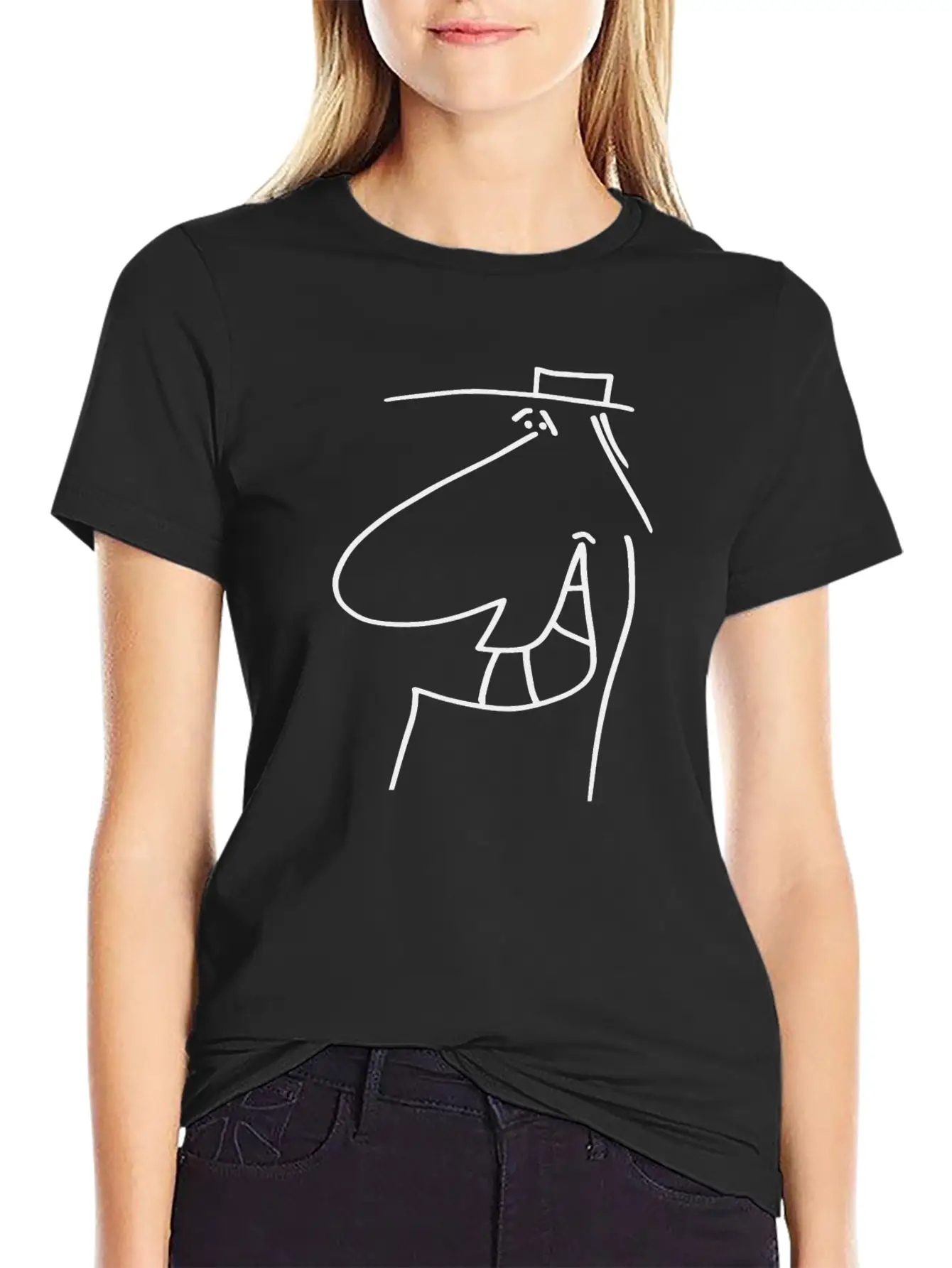 Face Thomas 051 - Pure Matter Of The Head – Black Unisex Short Sleeve Soft Cotton T-Shirt – Casual Everyday Wear