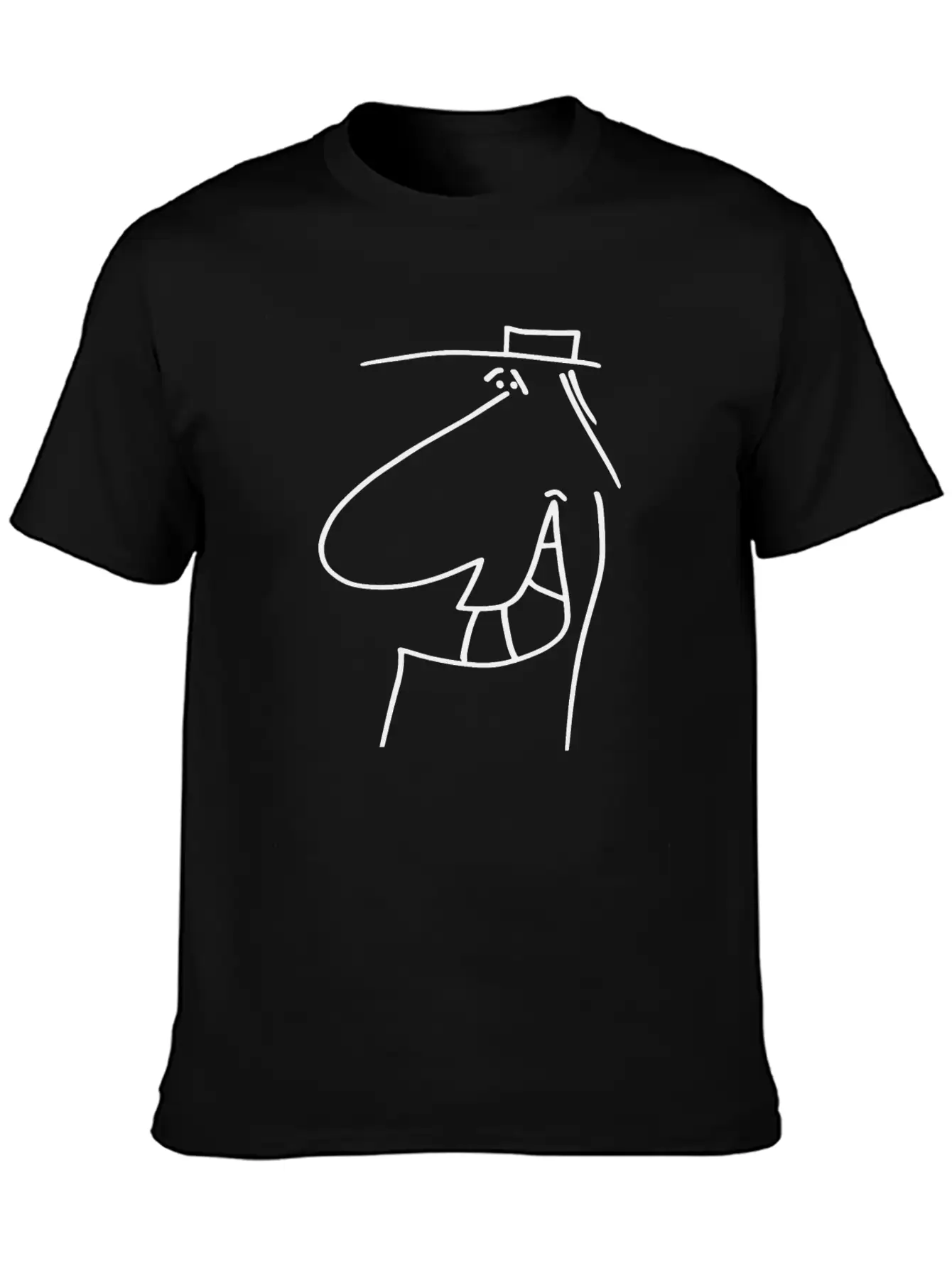 Face Thomas 051 - Pure Matter Of The Head – Black Unisex Short Sleeve Soft Cotton T-Shirt – Casual Everyday Wear
