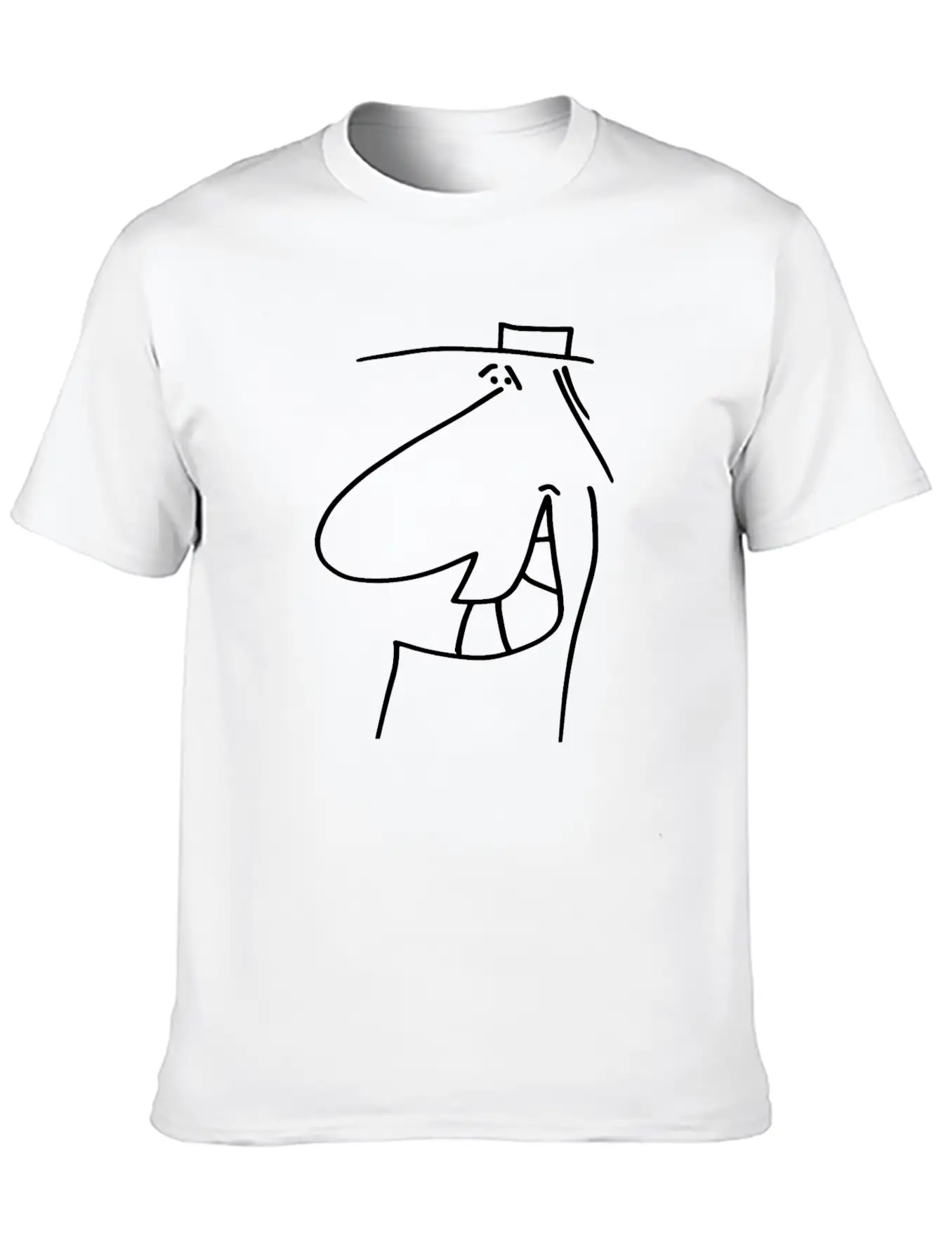 Face Thomas 051 - Pure Matter Of The Head – Black Unisex Short Sleeve Soft Cotton T-Shirt – Casual Everyday Wear