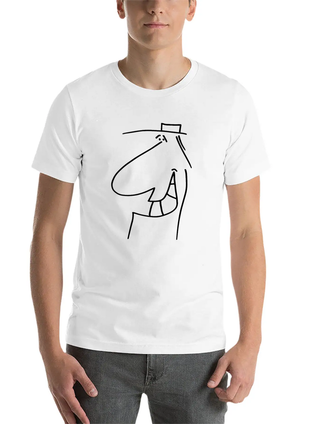 Face Thomas 051 - Pure Matter Of The Head – Black Unisex Short Sleeve Soft Cotton T-Shirt – Casual Everyday Wear