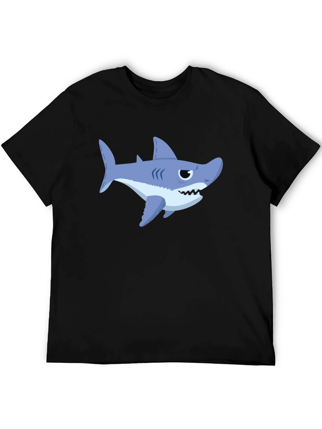 Shark Graphic Print Crew Neck T-Shirt