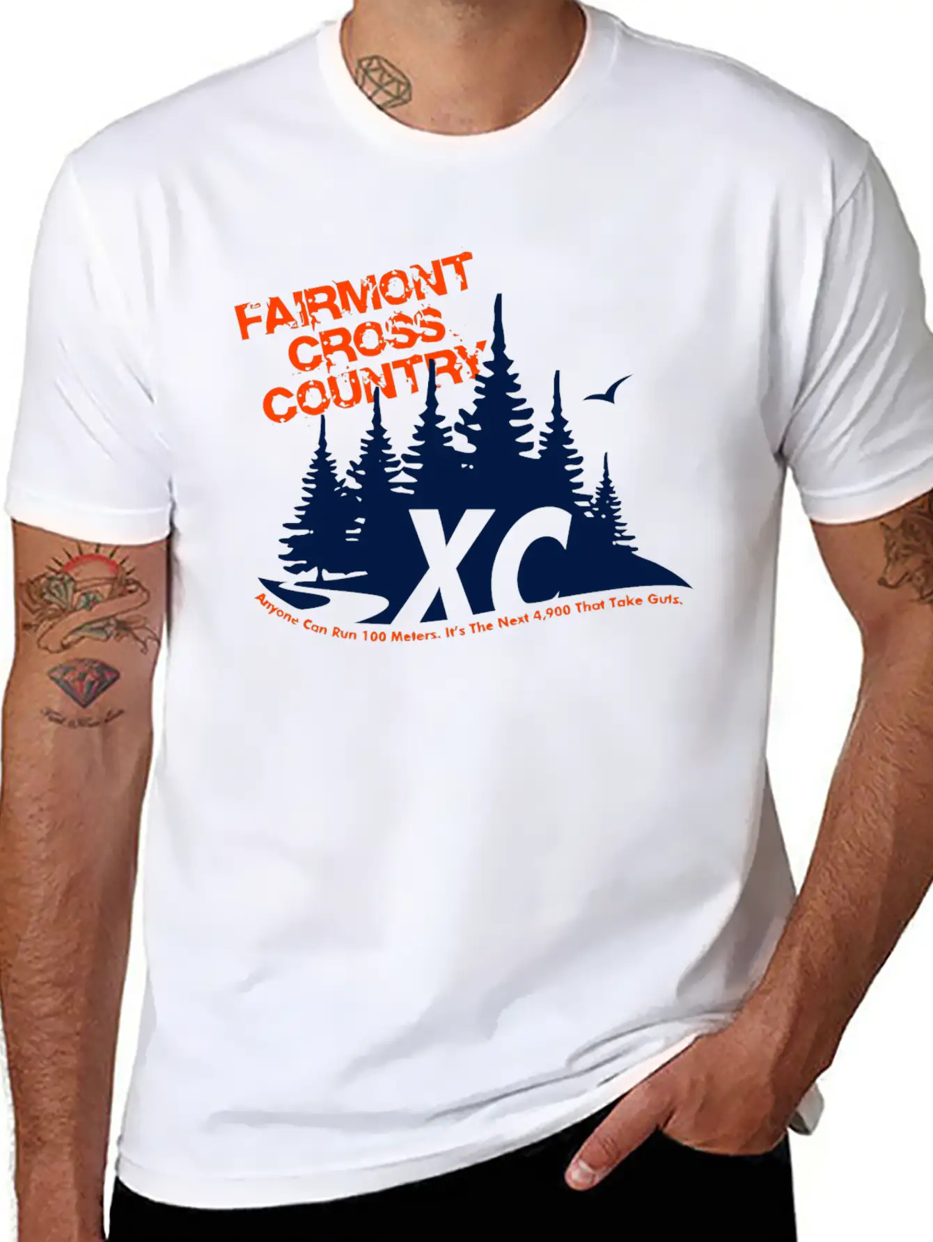 FAIRMONT CROSS COUNTRY Unisex Short Sleeve Soft Cotton T-Shirt – Casual Everyday Wear