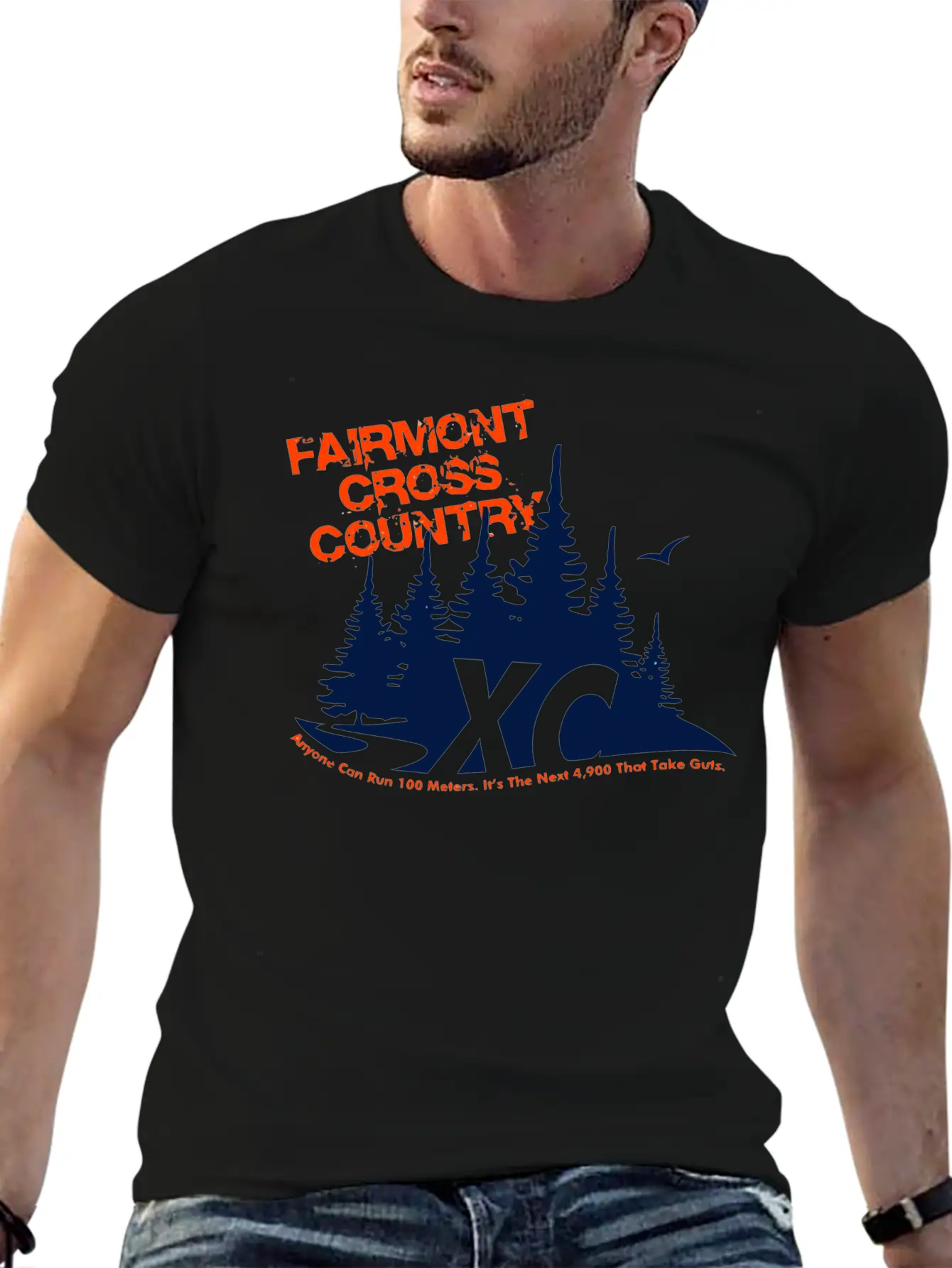 FAIRMONT CROSS COUNTRY Unisex Short Sleeve Soft Cotton T-Shirt – Casual Everyday Wear
