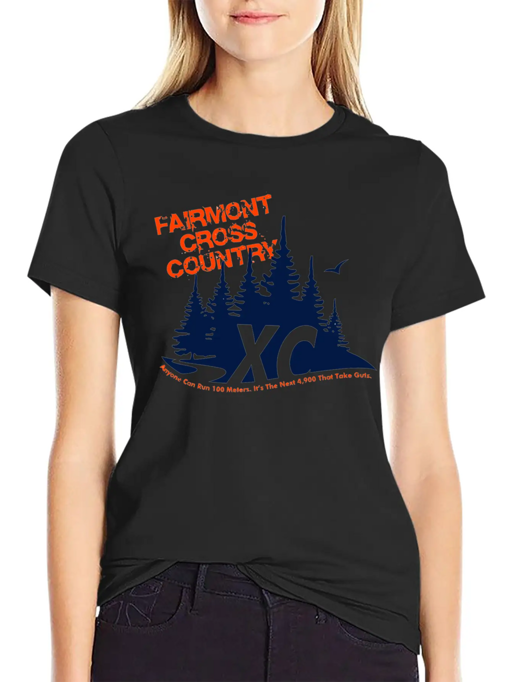 FAIRMONT CROSS COUNTRY Unisex Short Sleeve Soft Cotton T-Shirt – Casual Everyday Wear