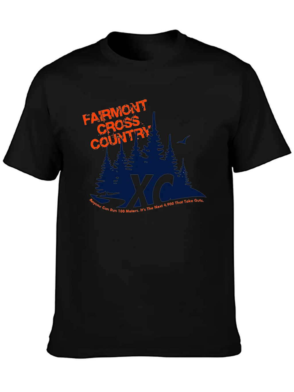 FAIRMONT CROSS COUNTRY Unisex Short Sleeve Soft Cotton T-Shirt – Casual Everyday Wear
