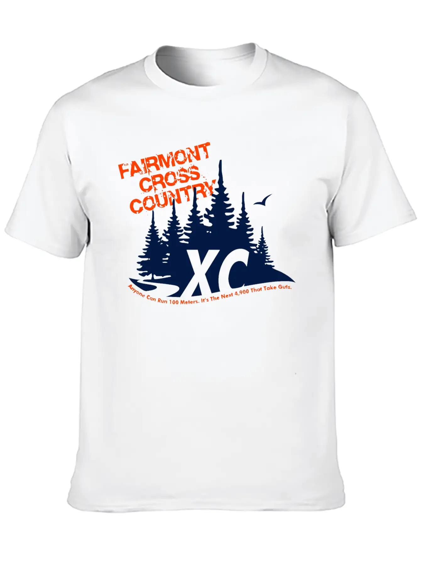FAIRMONT CROSS COUNTRY Unisex Short Sleeve Soft Cotton T-Shirt – Casual Everyday Wear