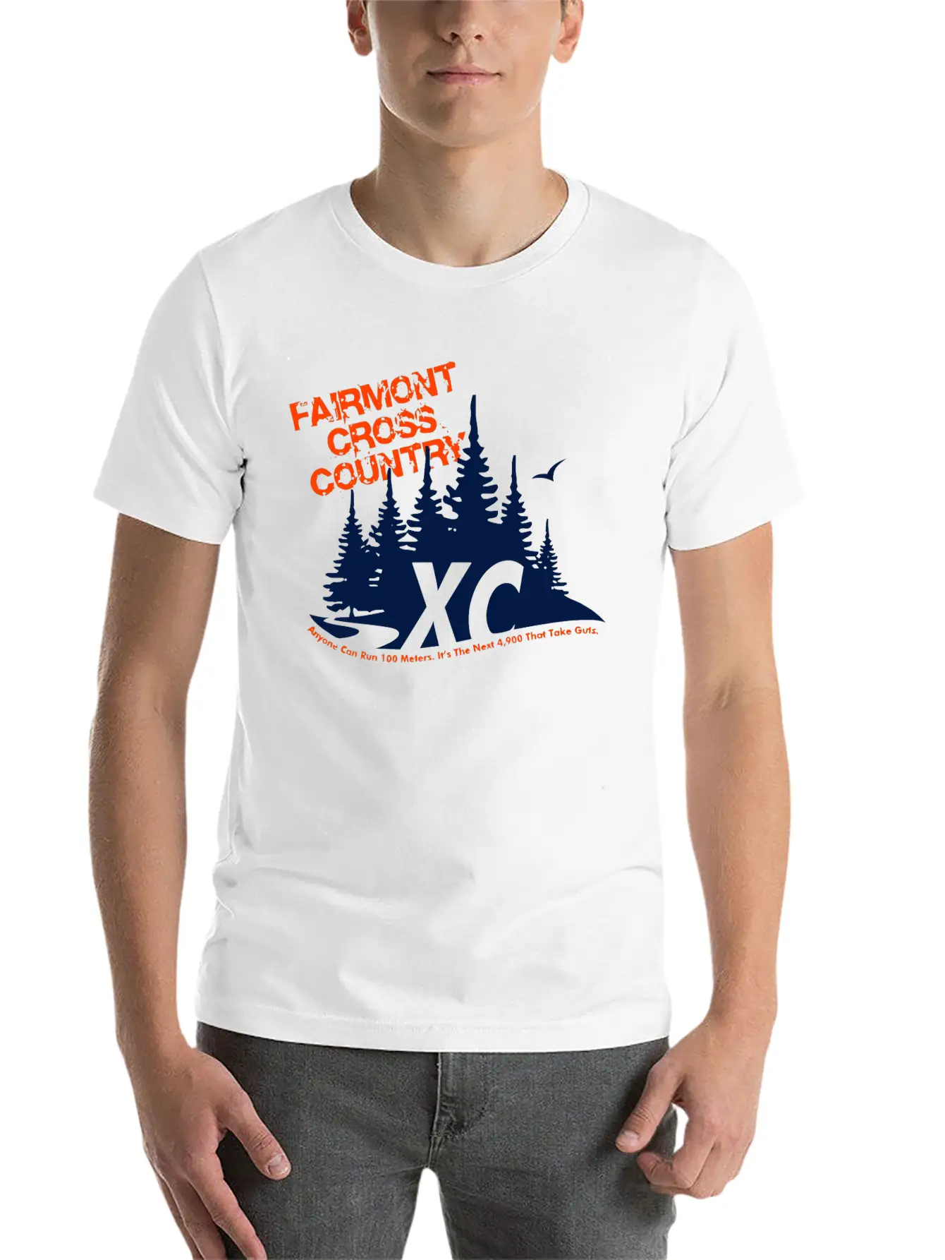 FAIRMONT CROSS COUNTRY Unisex Short Sleeve Soft Cotton T-Shirt – Casual Everyday Wear