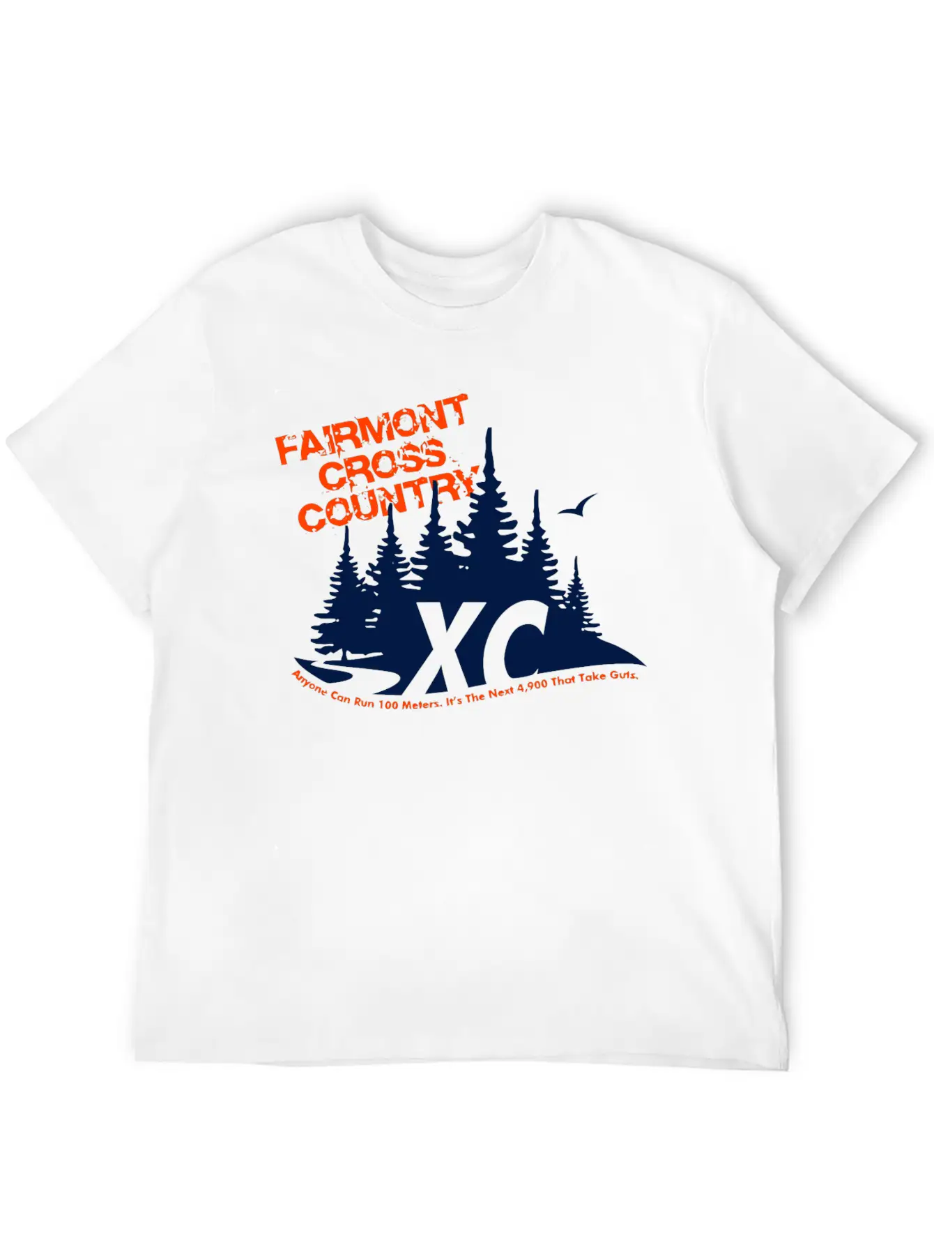 FAIRMONT CROSS COUNTRY Unisex Short Sleeve Soft Cotton T-Shirt – Casual Everyday Wear