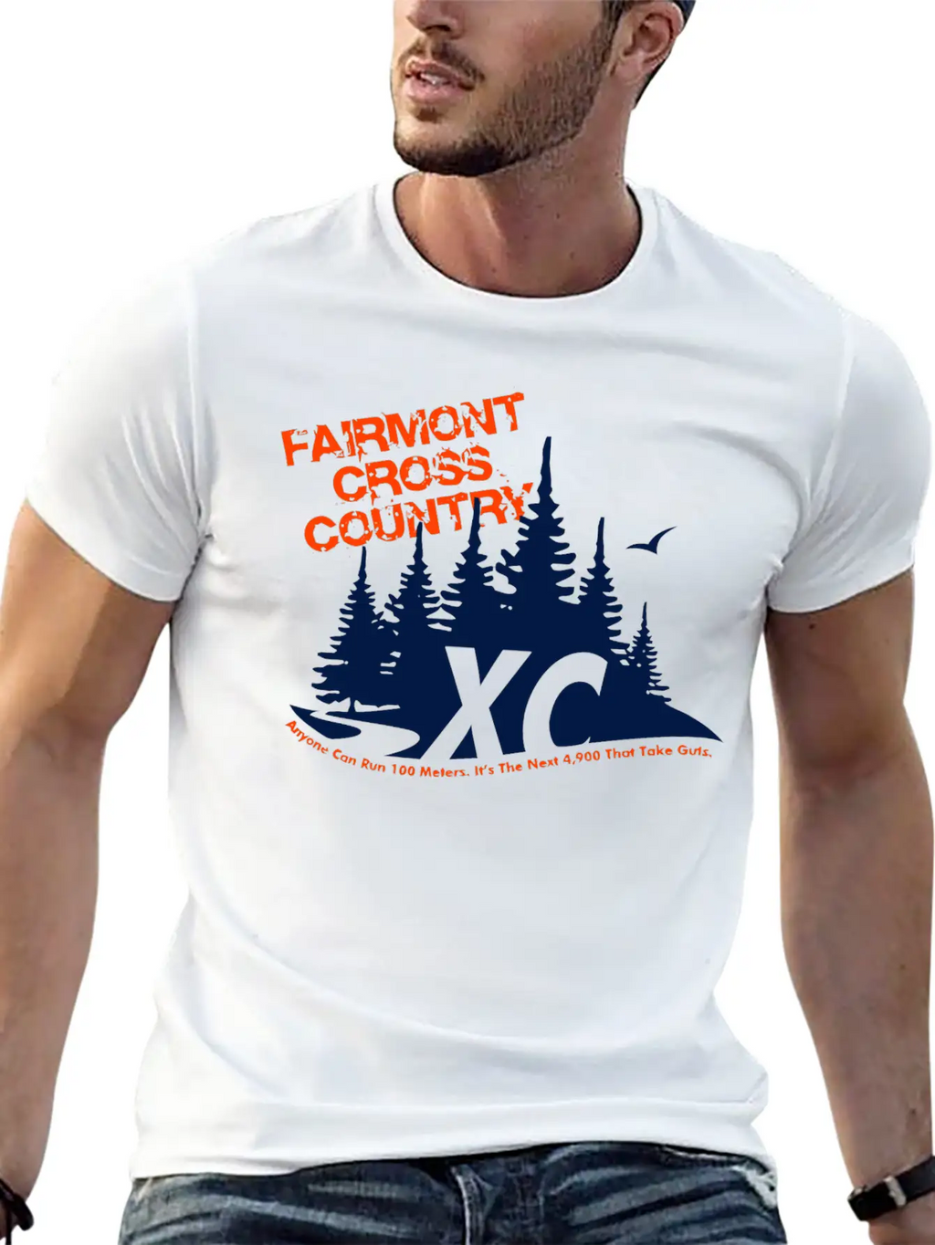 FAIRMONT CROSS COUNTRY Unisex Short Sleeve Soft Cotton T-Shirt – Casual Everyday Wear