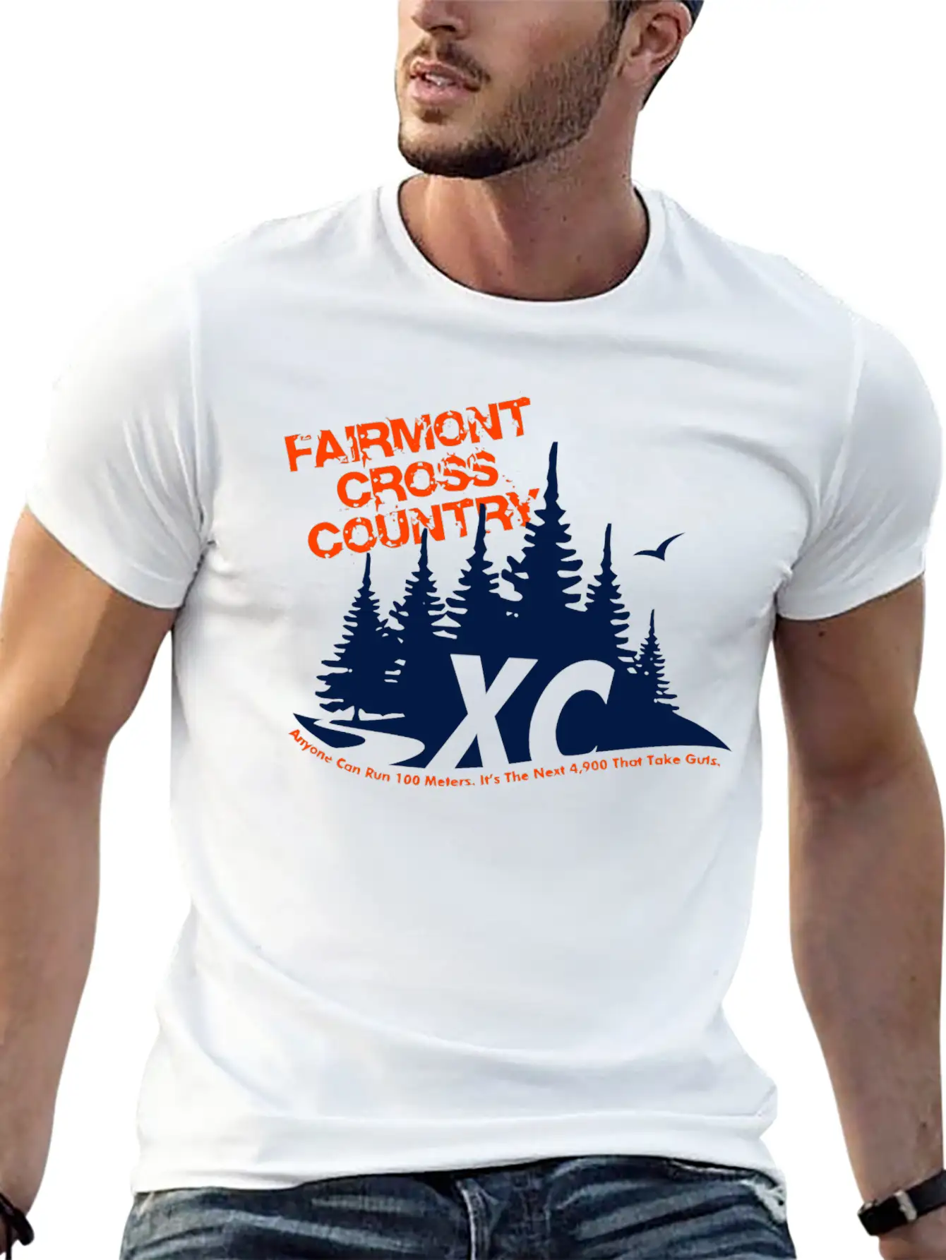 FAIRMONT CROSS COUNTRY Unisex Short Sleeve Soft Cotton T-Shirt – Casual Everyday Wear
