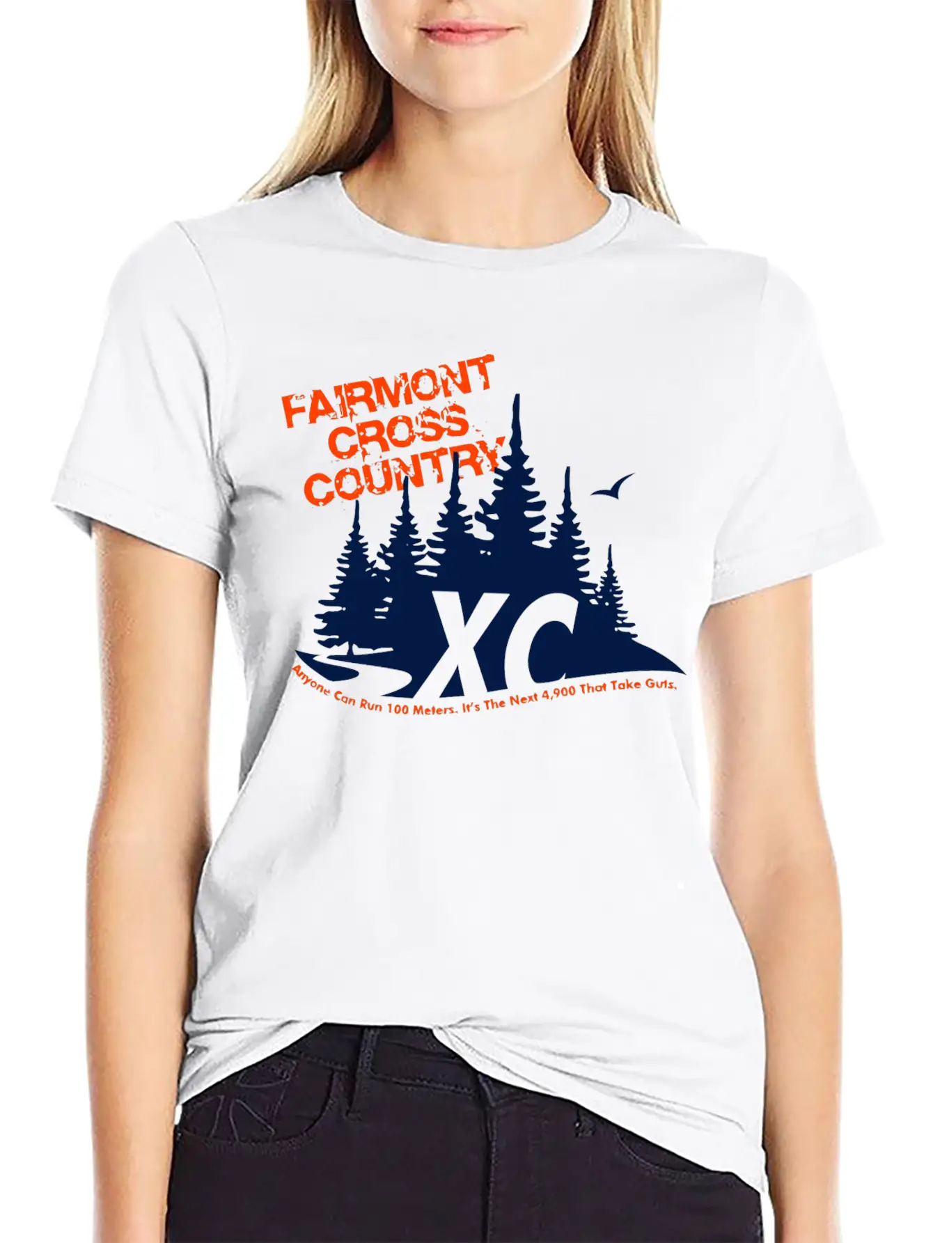 FAIRMONT CROSS COUNTRY Unisex Short Sleeve Soft Cotton T-Shirt – Casual Everyday Wear