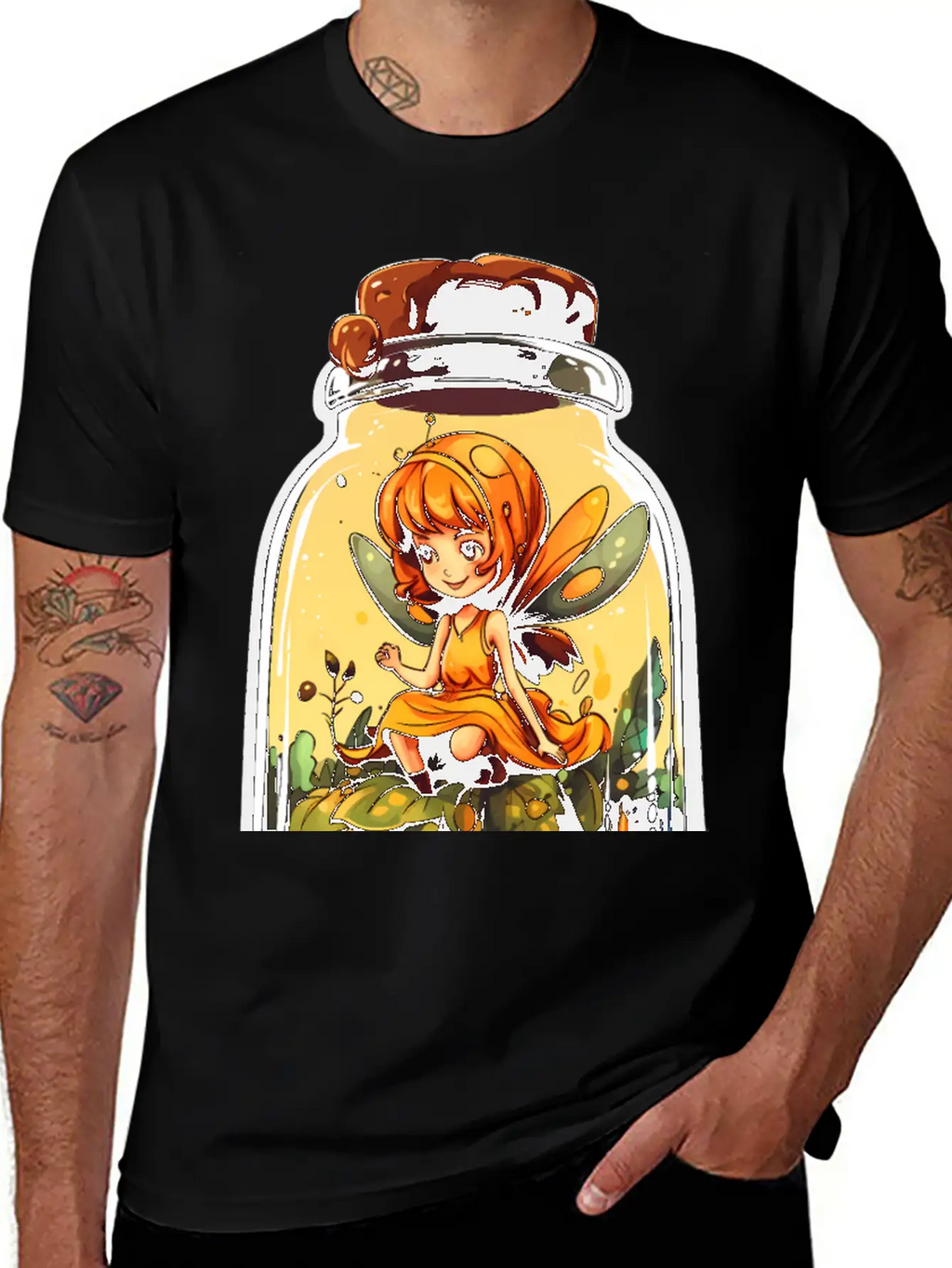 Fairy In A Jar Essential Cotton Tee For Daily Outfits – Unisex Style