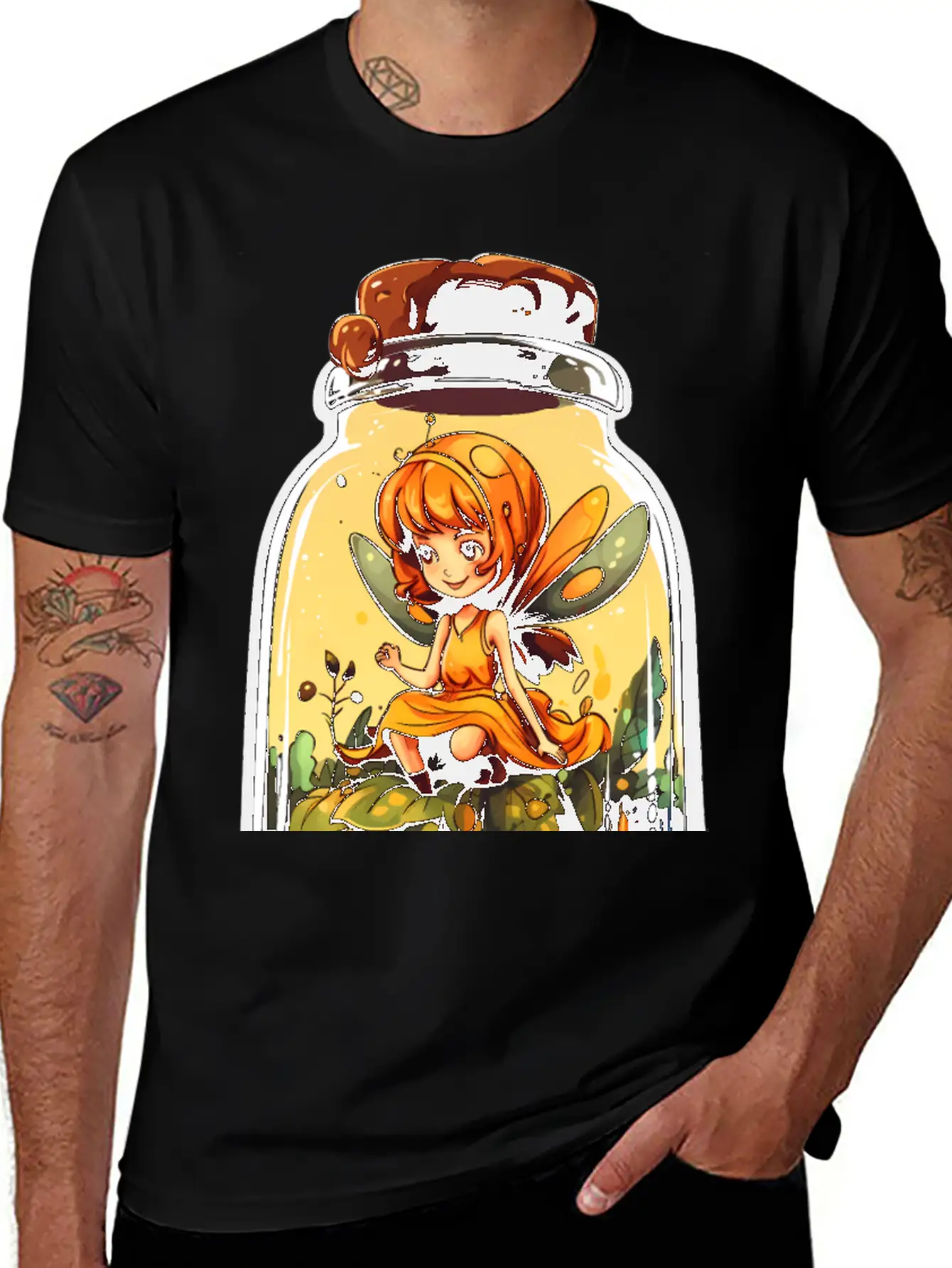 Fairy In A Jar Essential Cotton Tee For Daily Outfits – Unisex Style