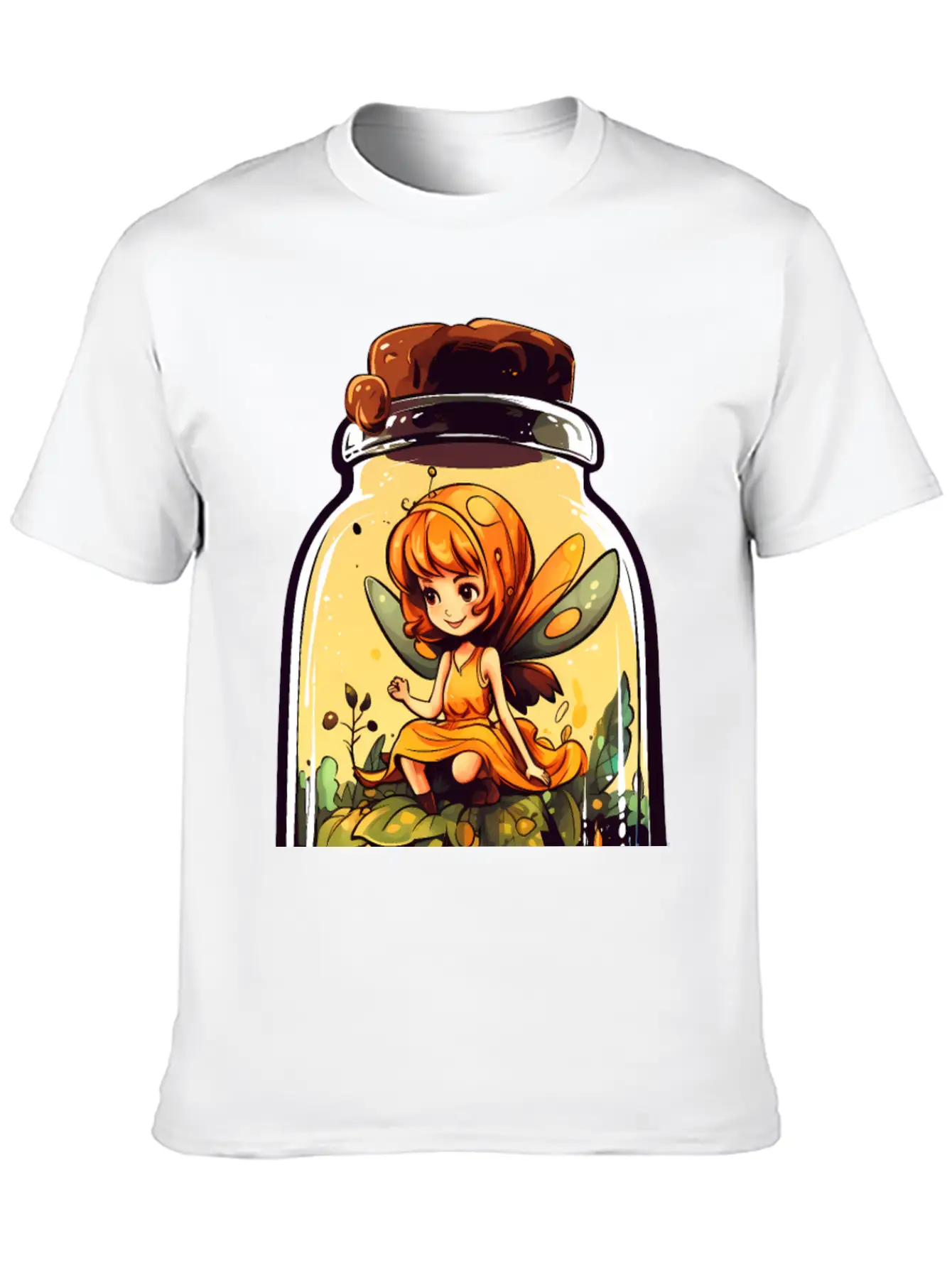 Fairy In A Jar Essential Cotton Tee For Daily Outfits – Unisex Style