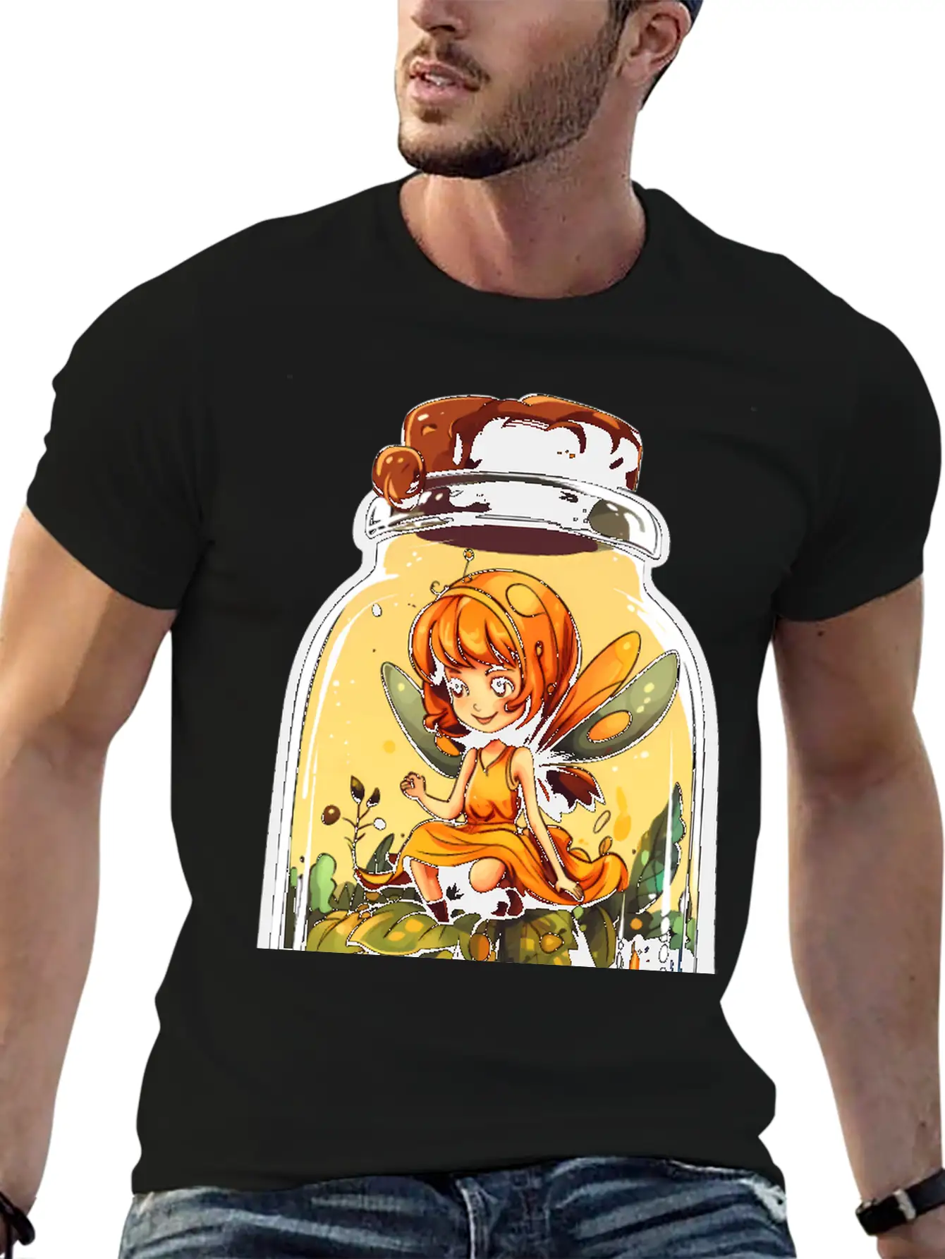 Fairy In A Jar Essential Cotton Tee For Daily Outfits – Unisex Style