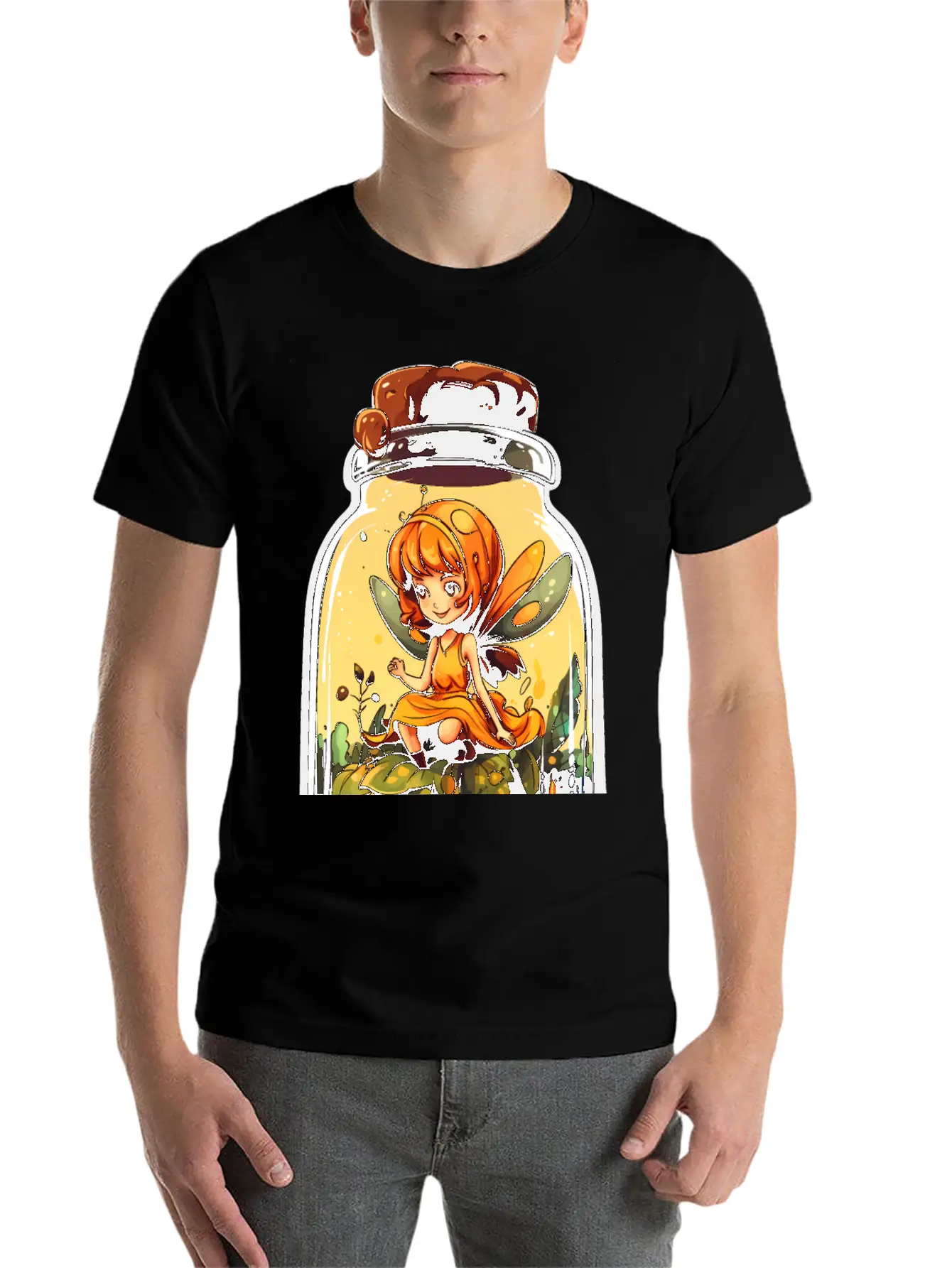 Fairy In A Jar Essential Cotton Tee For Daily Outfits – Unisex Style
