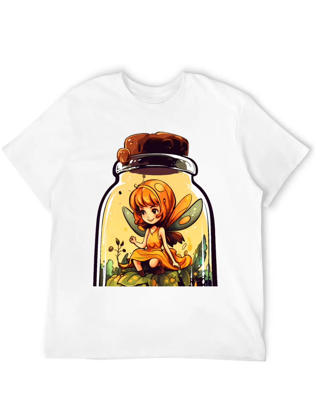 Fairy In A Jar Essential Cotton Tee For Daily Outfits – Unisex Style