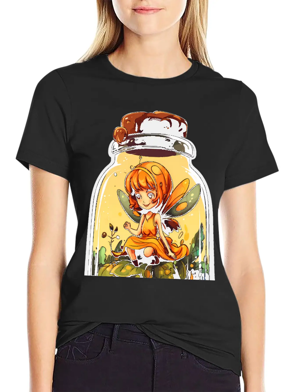 Fairy In A Jar Essential Cotton Tee For Daily Outfits – Unisex Style