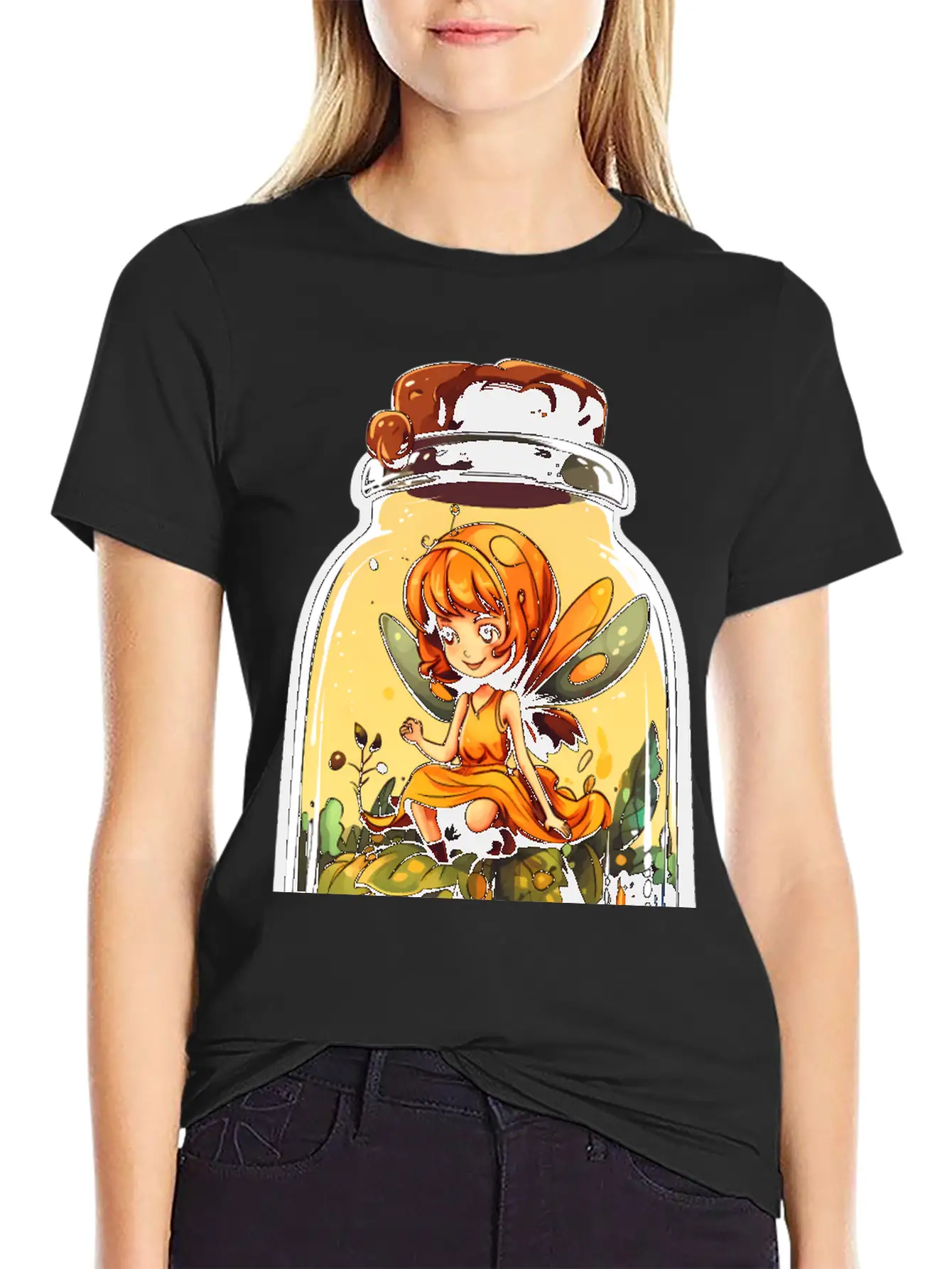 Fairy In A Jar Essential Cotton Tee For Daily Outfits – Unisex Style