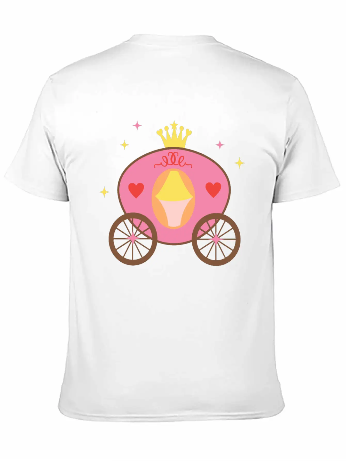 Fairy Tale Princess Horse Cart Casual Graphic T-Shirt – Simple And Comfortable Daily Wear