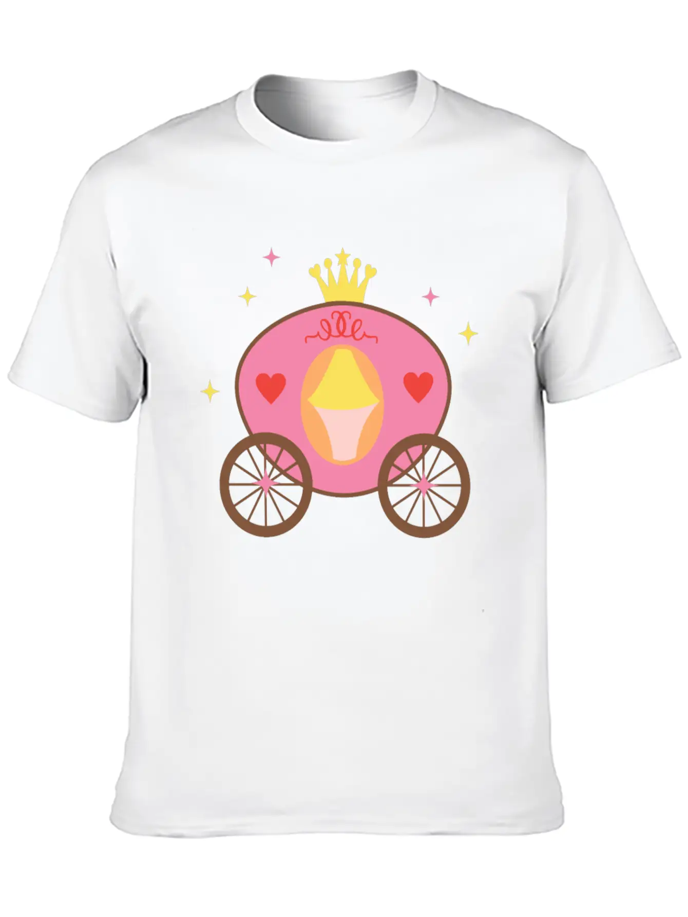 Fairy Tale Princess Horse Cart Casual Graphic T-Shirt – Simple And Comfortable Daily Wear