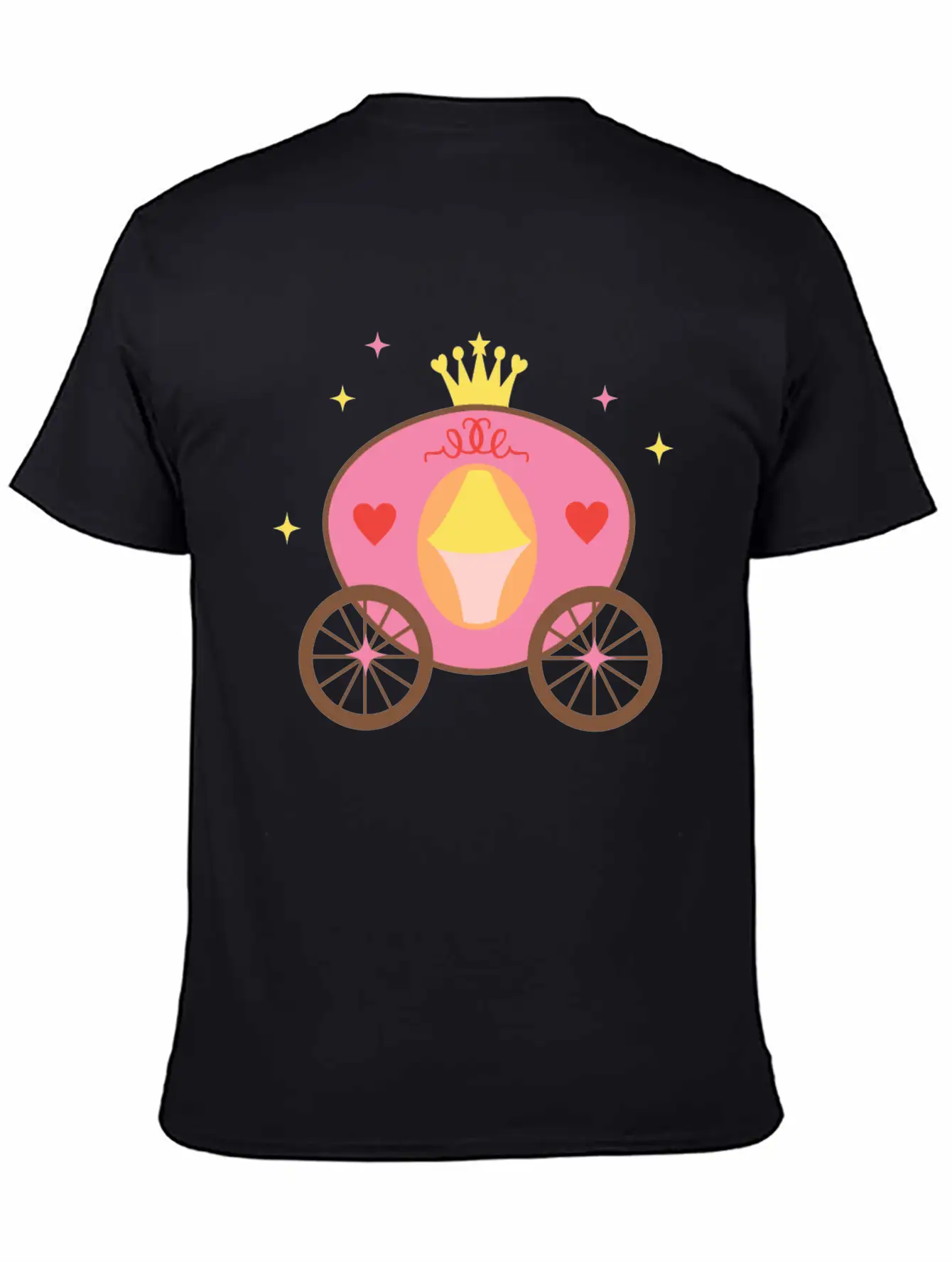 Fairy Tale Princess Horse Cart Casual Graphic T-Shirt – Simple And Comfortable Daily Wear