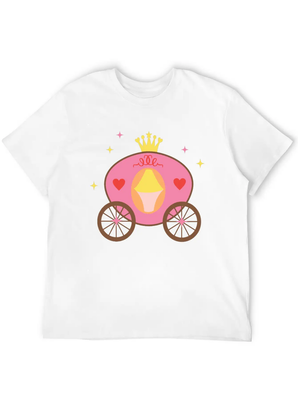 Fairy Tale Princess Horse Cart Casual Graphic T-Shirt – Simple And Comfortable Daily Wear