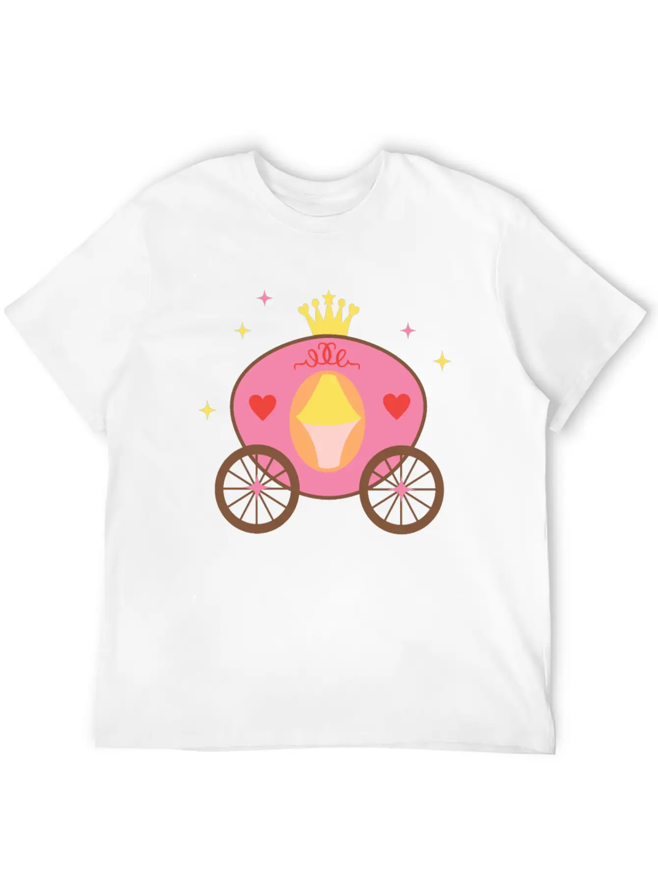 Fairy Tale Princess Horse Cart Casual Graphic T-Shirt – Simple And Comfortable Daily Wear