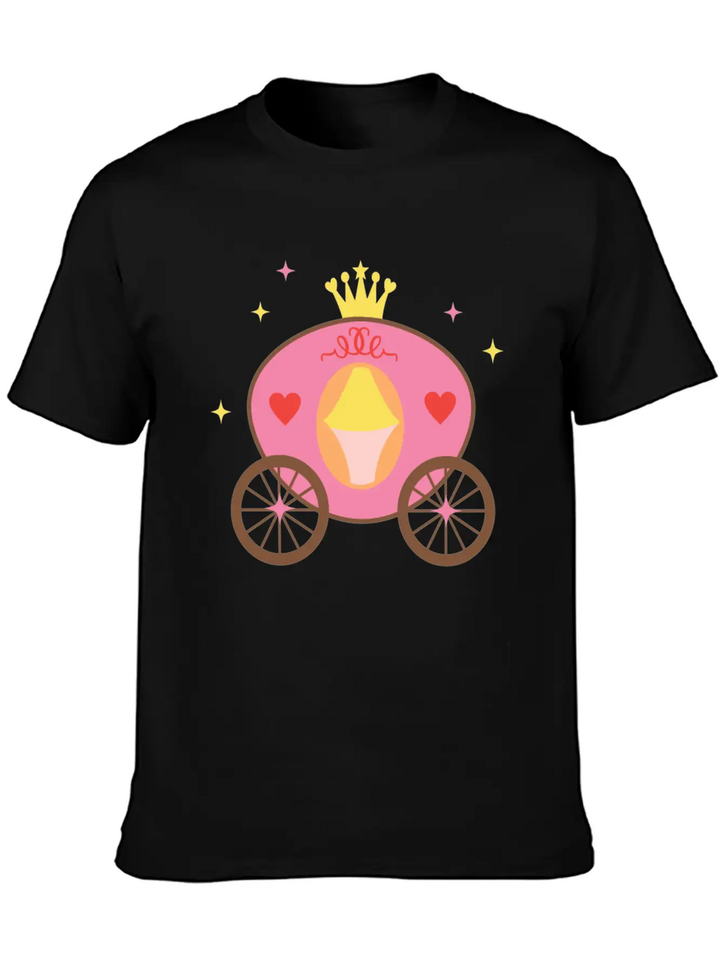 Fairy Tale Princess Horse Cart Casual Graphic T-Shirt – Simple And Comfortable Daily Wear