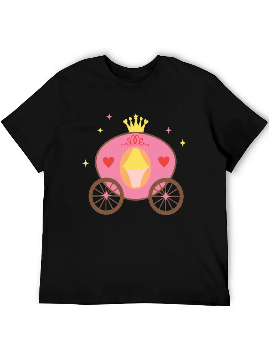 Fairy Tale Princess Horse Cart Casual Graphic T-Shirt – Simple And Comfortable Daily Wear
