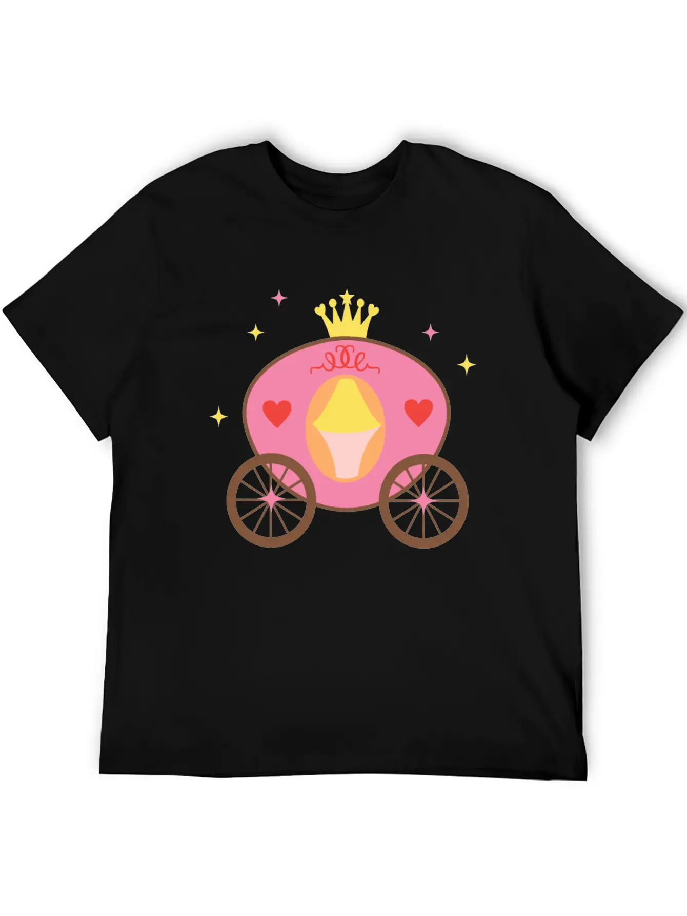 Fairy Tale Princess Horse Cart Casual Graphic T-Shirt – Simple And Comfortable Daily Wear